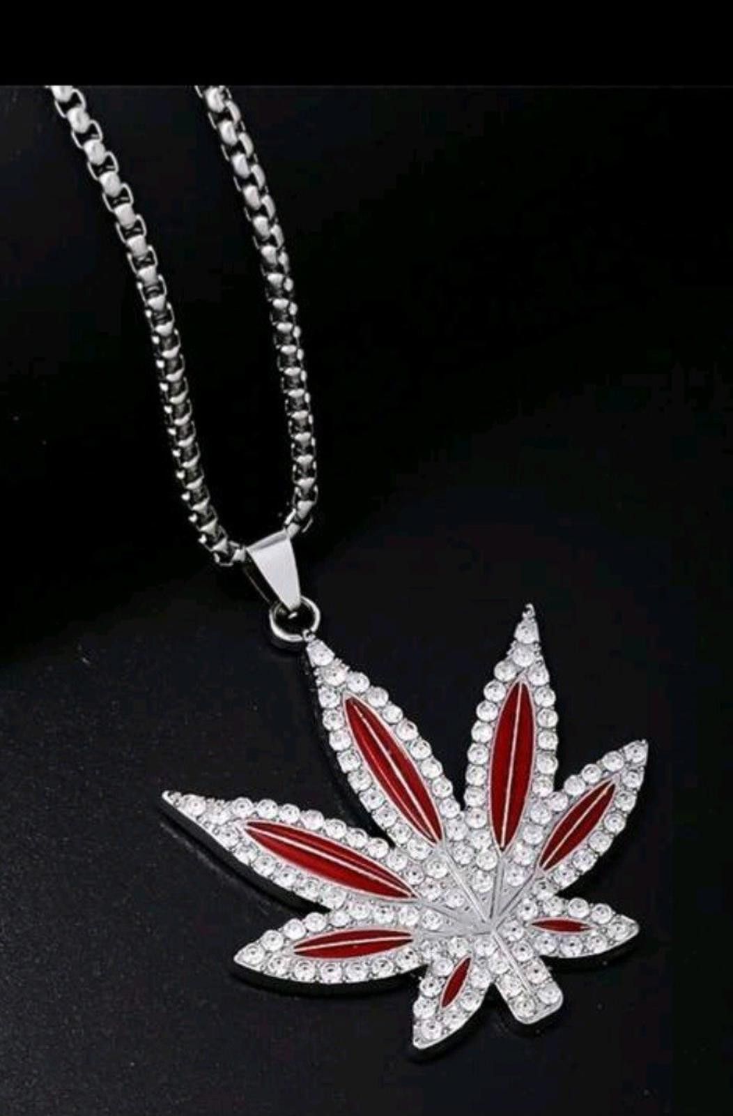 The Unbranded Brand Mary Jane Plant (Chain)-(Silver)-(Red)-(New)-(Zirconia)-$35 Size ONE SIZE - 5 Thumbnail