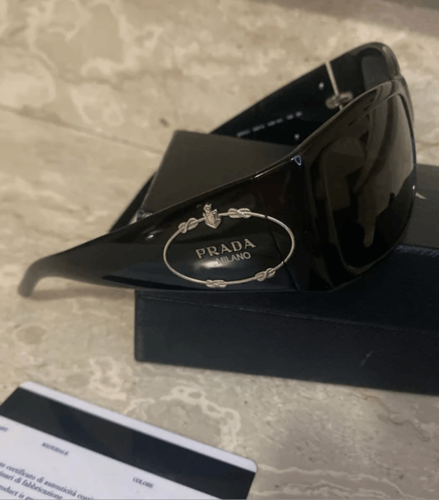Prada PRADA Sunglasses 2004 Flame Chrome Star Mask Fire Vintage Size ONE SIZE - 2 Thumbnail