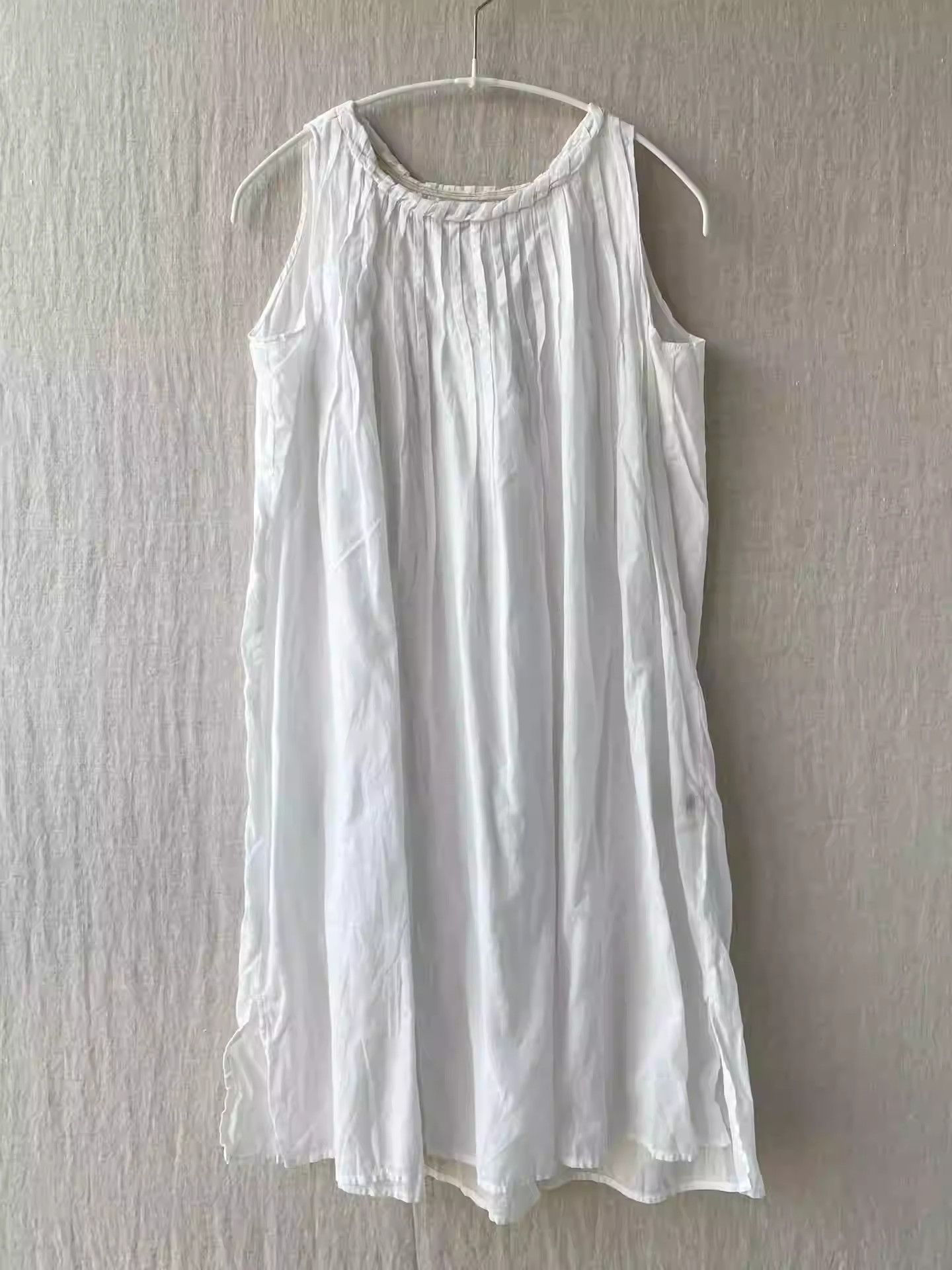 kapital Classic Pleated Little White Dress