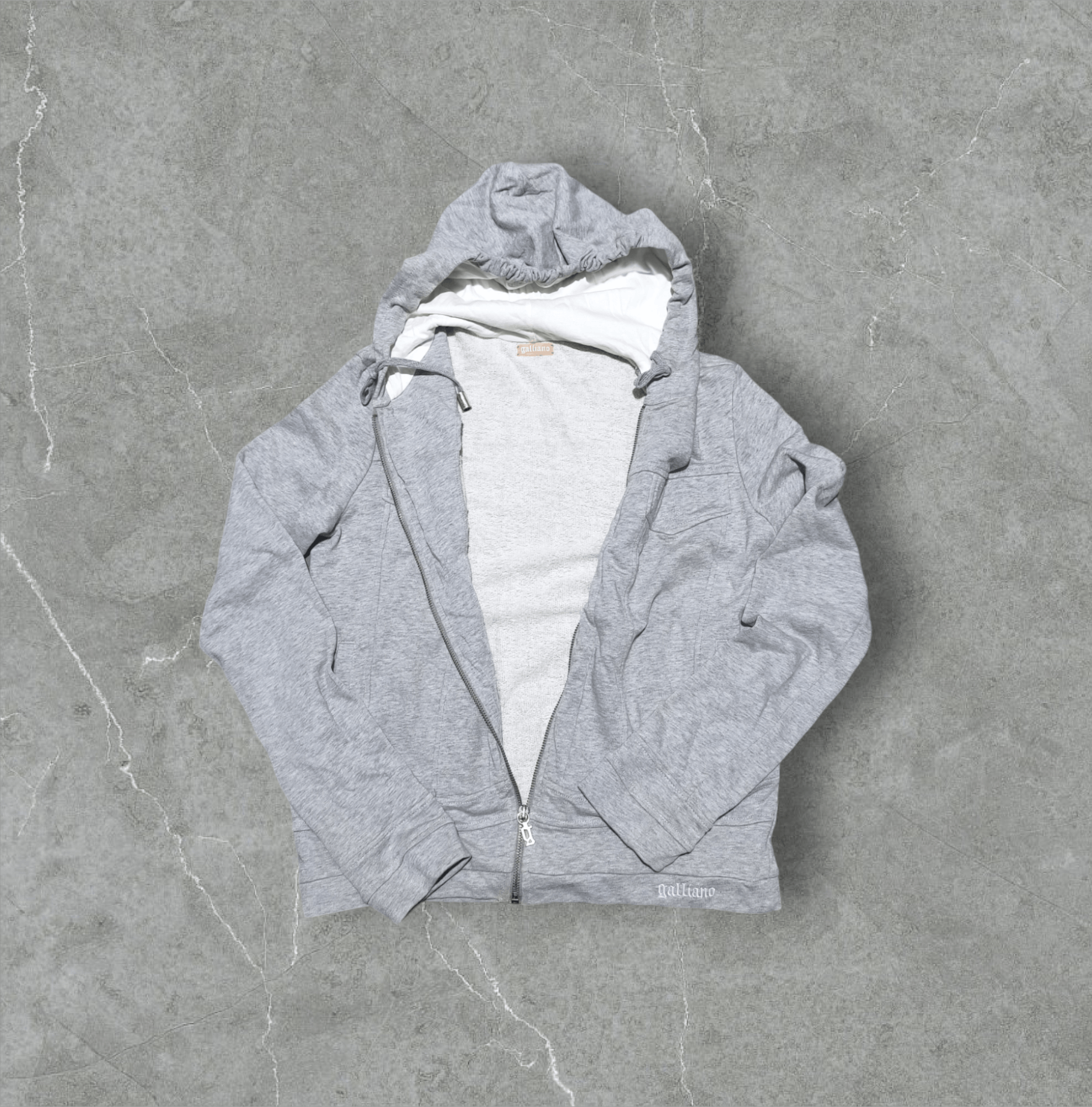 John Galliano Vintage John Galliano Gray Zip Up Hoodie Size US S / EU 44-46 / 1 - 2 Thumbnail