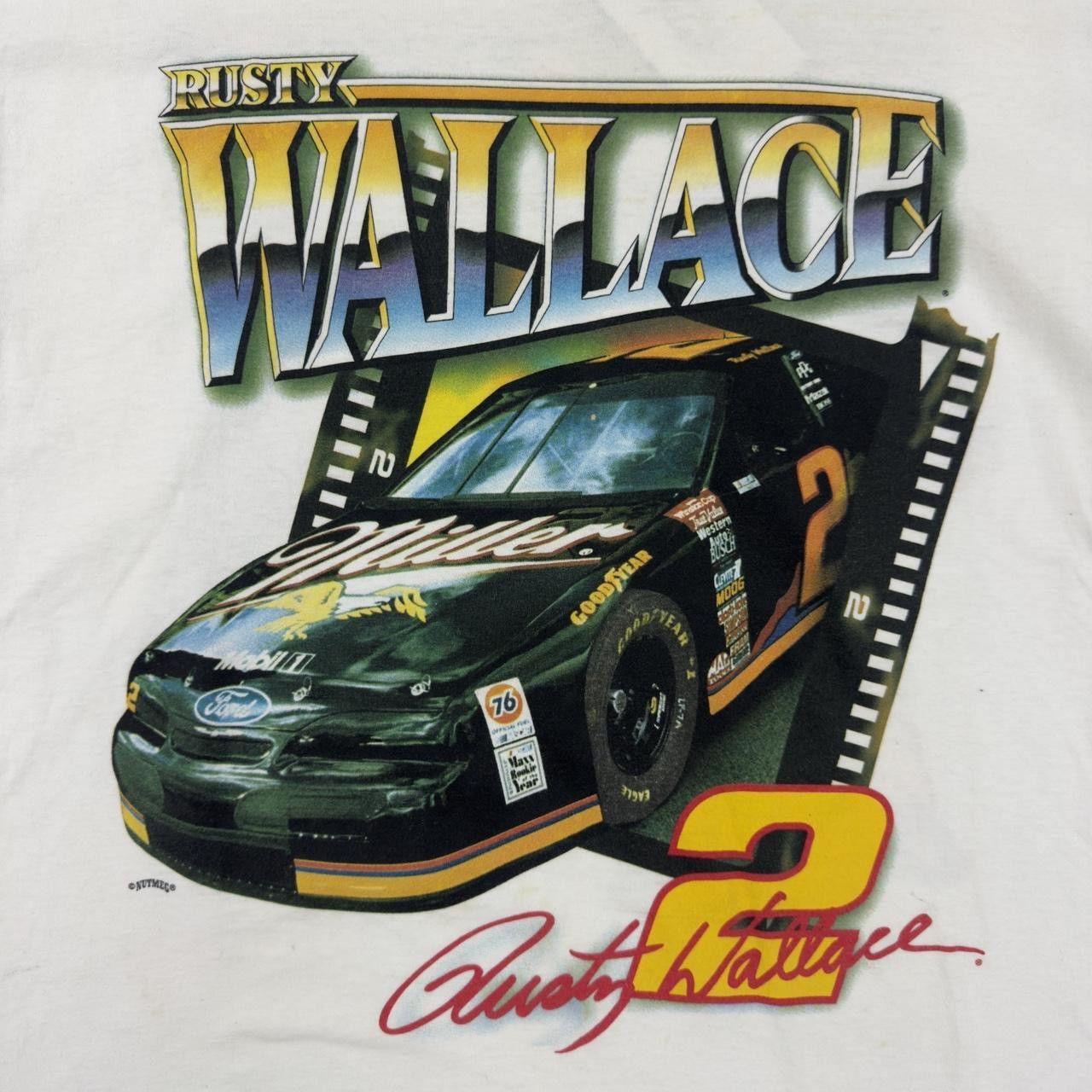Nutmeg Rusty Wallace NASCAR racing tee racing Size US L / EU 52-54 / 3 - 2 Thumbnail