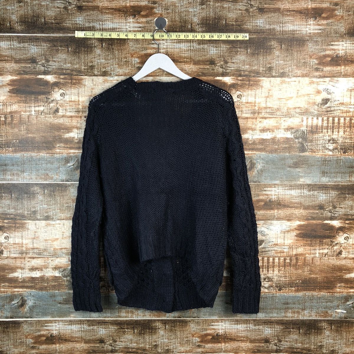 Japanese Brand Earth & Music Econogly Dark Blue Cardigan Knitwear #A2469 Size M / US 6-8 / IT 42-44 - 12 Thumbnail