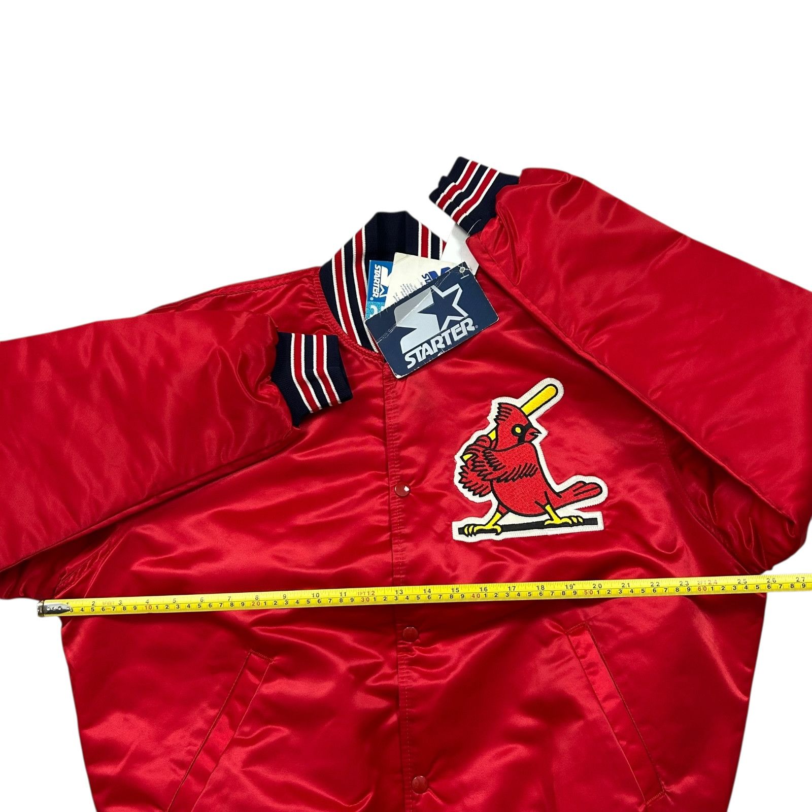 MLB VTG 90s St LOUIS CARDINALS STARTER SATIN BOMBER JACKET L Size US L / EU 52-54 / 3 - 12 Thumbnail