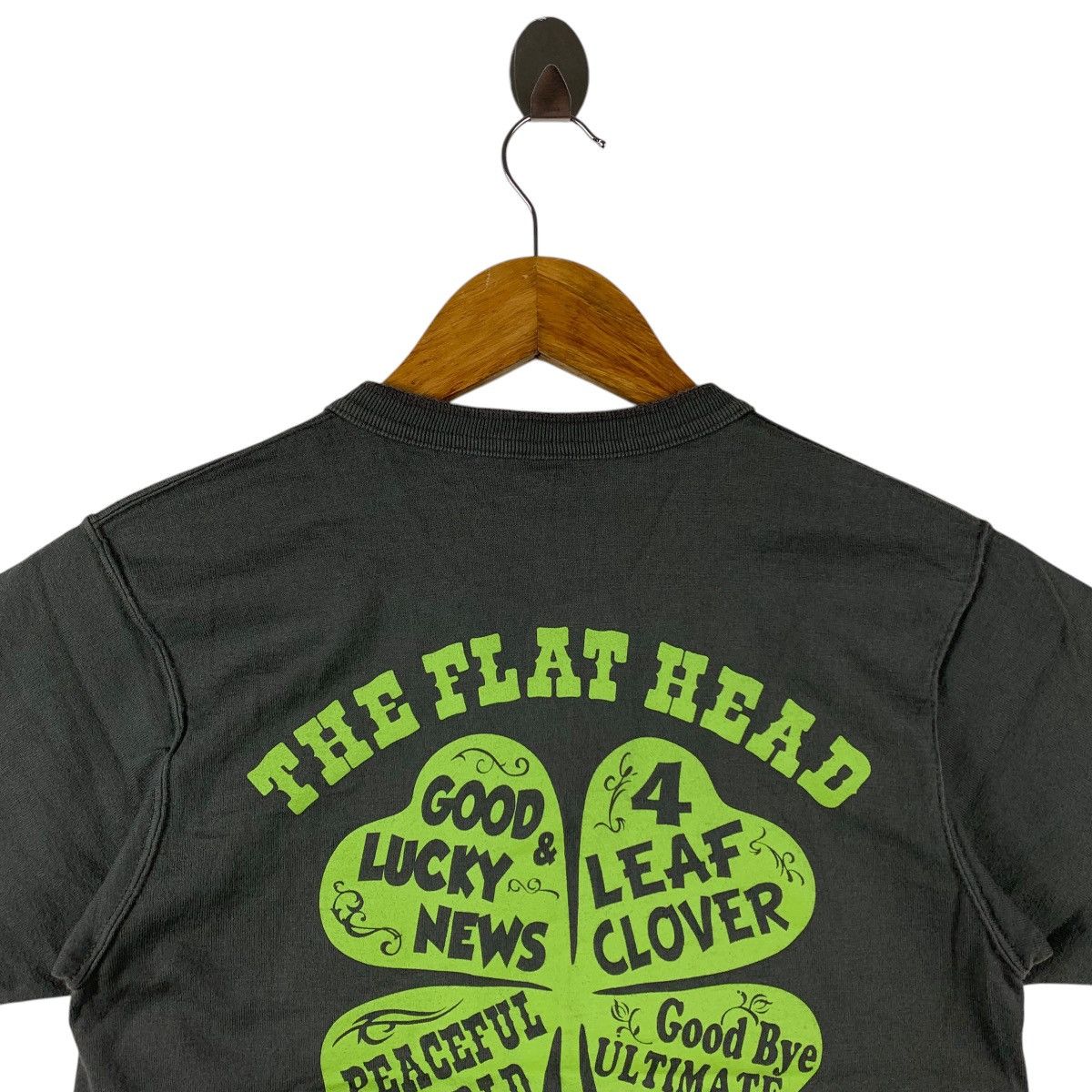 Japanese Brand × The Flat Head THE FLAT HEAD 4 leaf clover back printed tee Size US XXS / EU 40 - 9 Thumbnail