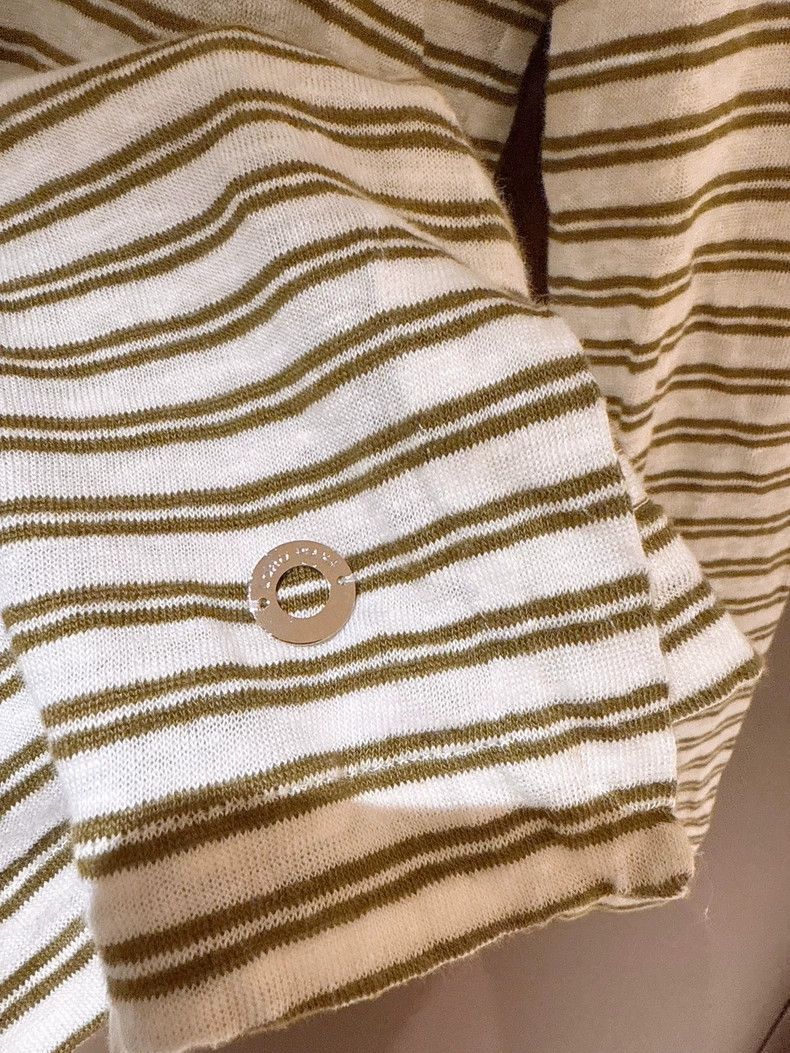 Loro Piana LORO PIANA Stripe linen knit long sleeves Size L / US 10 / IT 46 - 3 Thumbnail