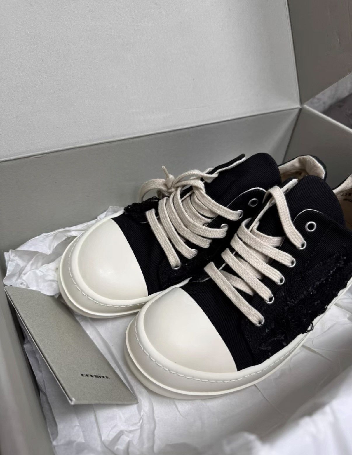 Rick Owens Rick Owens DRKSHDW Slash Cut Low Canvas Sneakers K37 Size US 8 / IT 38 - 1 Thumbnail