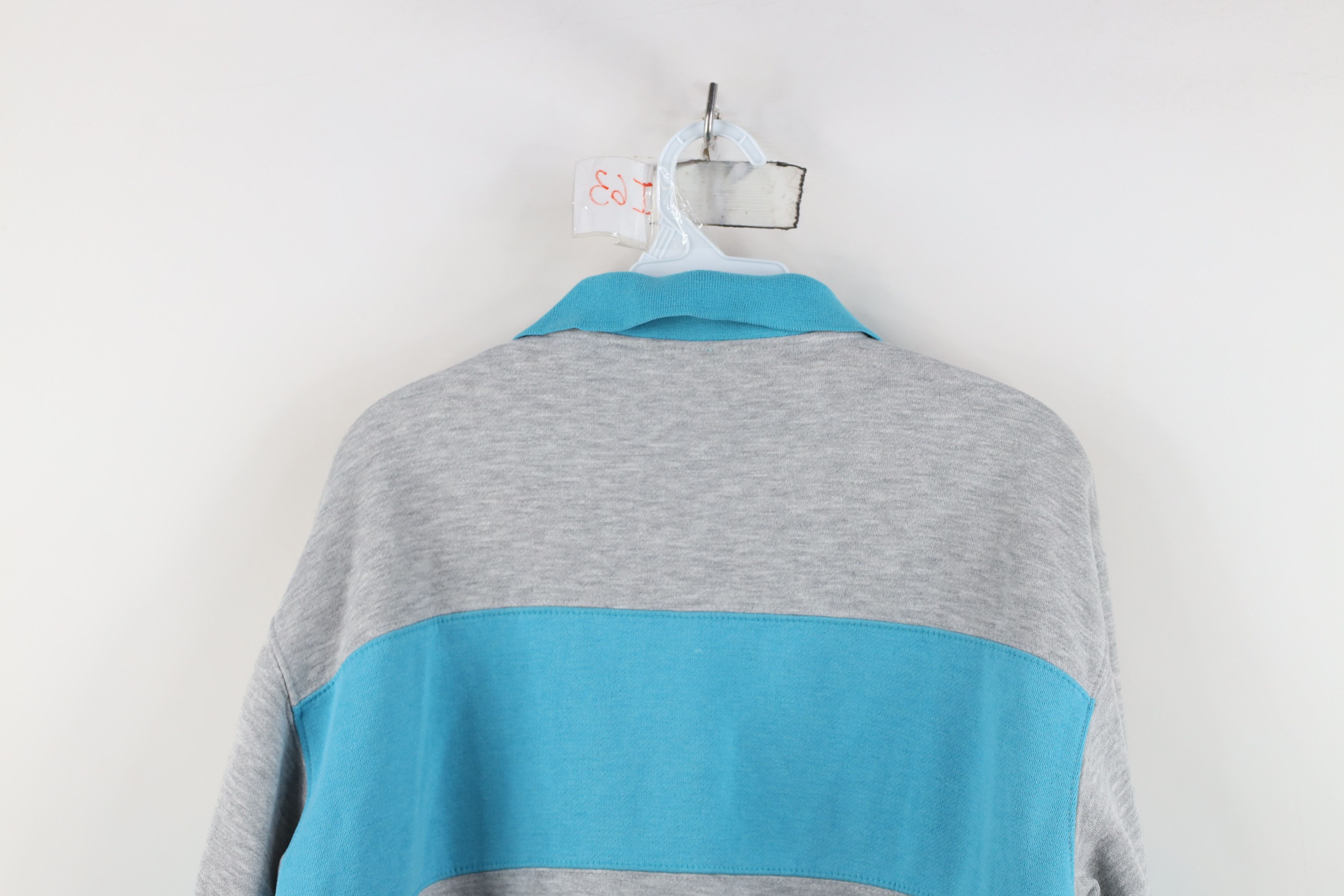 Vintage Vintage 90s Streetwear Block Collared Pullover Sweatshirt Size XL / US 12-14 / IT 48-50 - 14 Thumbnail
