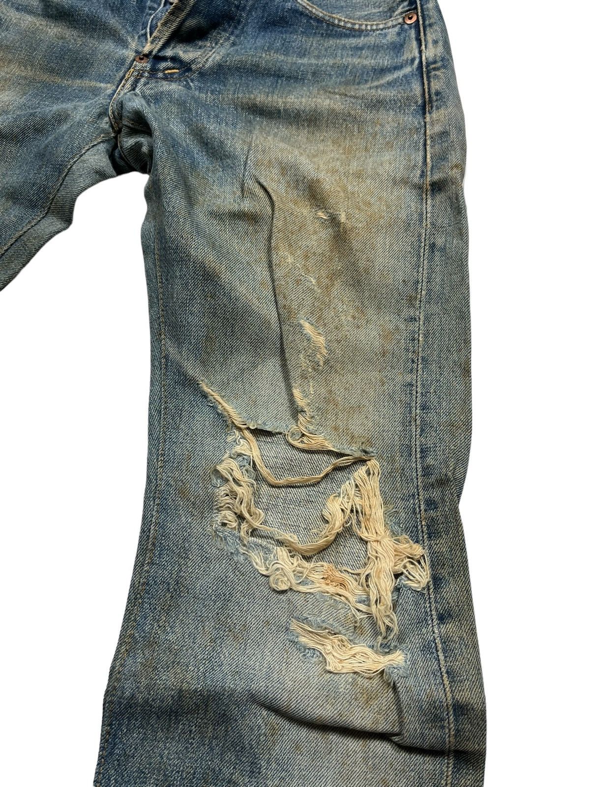 Levi's Vintage Levis 702 Big E Buckle Buckle Selvedge Distressed Size US 28 / EU 44 - 6 Thumbnail