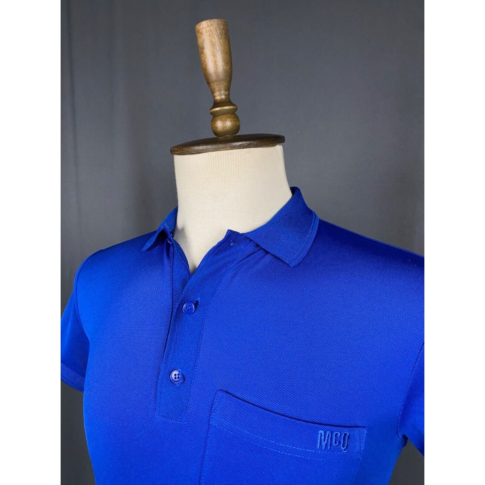 Alexander McQueen MINT! Alexander McQueen Small Logo Men's Blue Polo T-Shirt S Size US XS / EU 42 / 0 - 5 Thumbnail