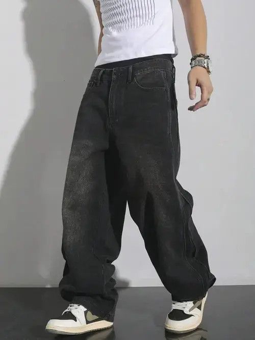 Jean Kirari x Kase Vintage Washed Retro Wide Leg Y2k Denim Jeans Size US 32 / EU 48 - 7 Thumbnail