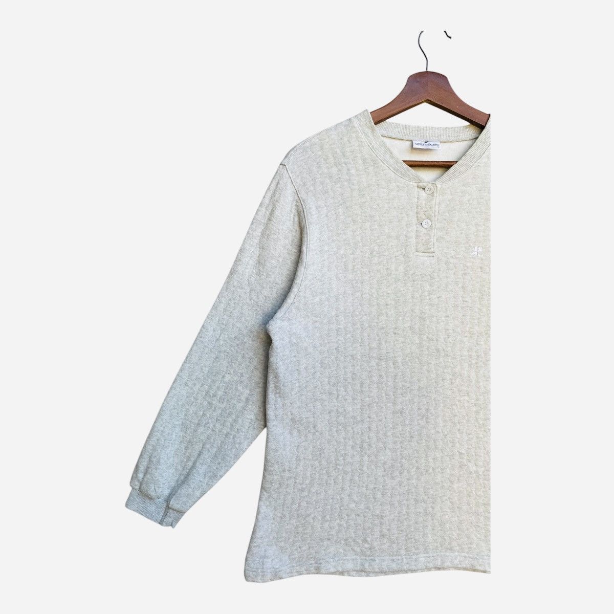 Courreges Courreges Women Dress Quarter Button Up Pullover Jumper Size L / US 10 / IT 46 - 2 Thumbnail