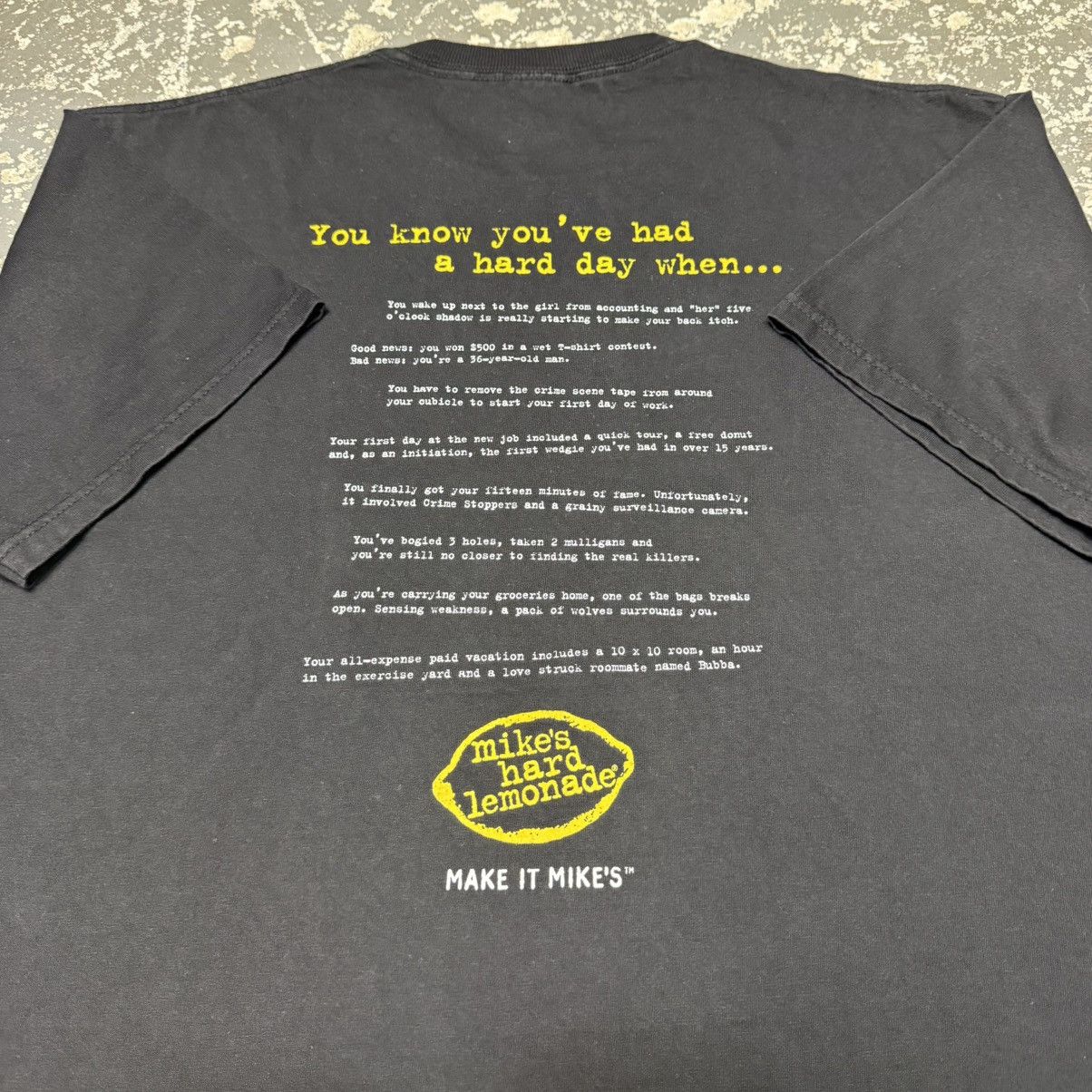 Vintage Vintage Work Hard Play Harder Mikes Hard Lemonade Beer 90s Size US XL / EU 56 / 4 - 6 Thumbnail