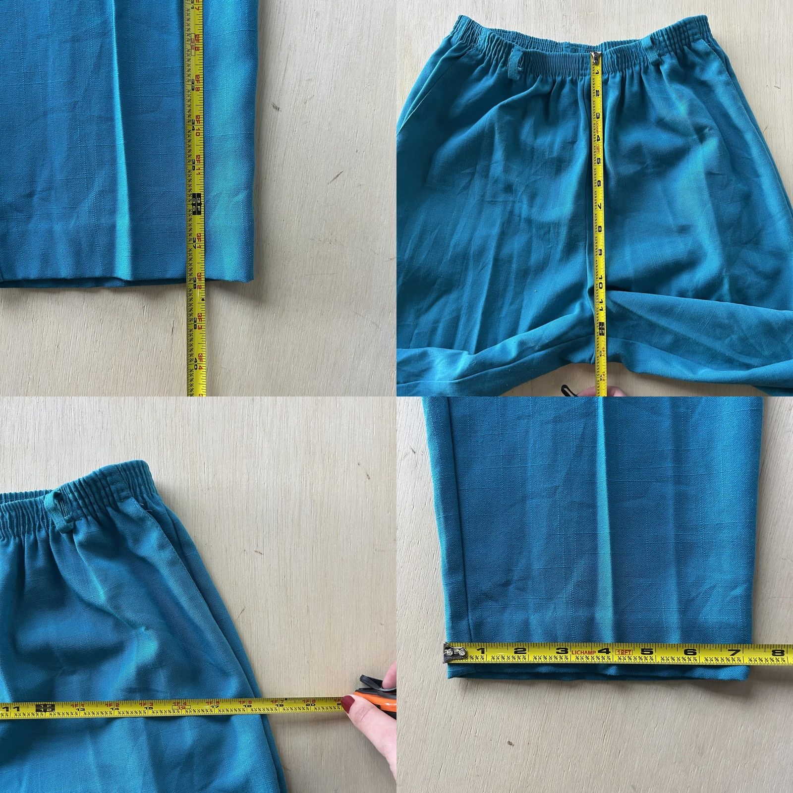 Vintage VINTAGE Alfred Dunner Pants Womens 10P Blue Twill Elastic Waist Belted USA Size 32" / US 10 / IT 46 - 8 Thumbnail