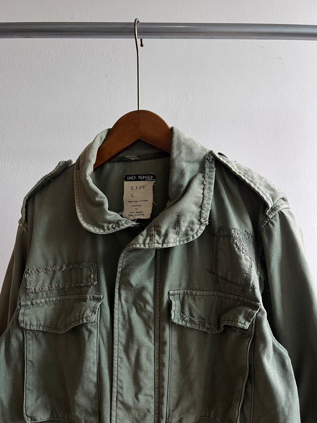Vintage Faded Parka Military Back Number Patchwork Jacket | Grailed