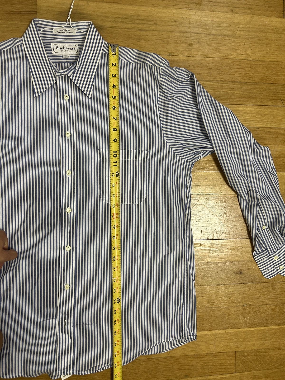 Burberry Vintage Blue Striped Burberry Button Size US M / EU 48-50 / 2 - 4 Thumbnail