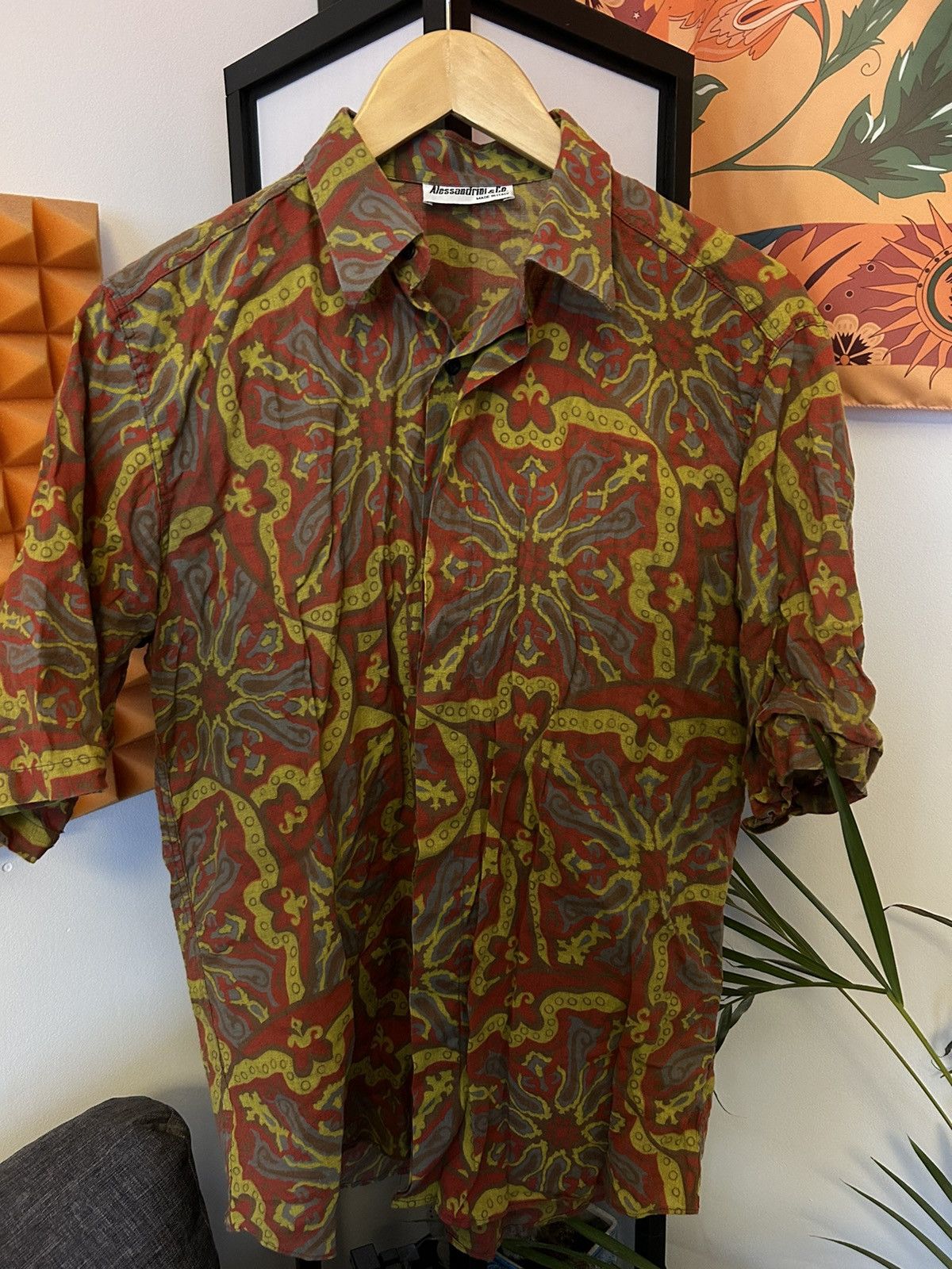 Vintage Vintage Italian shirt yellow & red Size US M / EU 48-50 / 2 - 3 Thumbnail