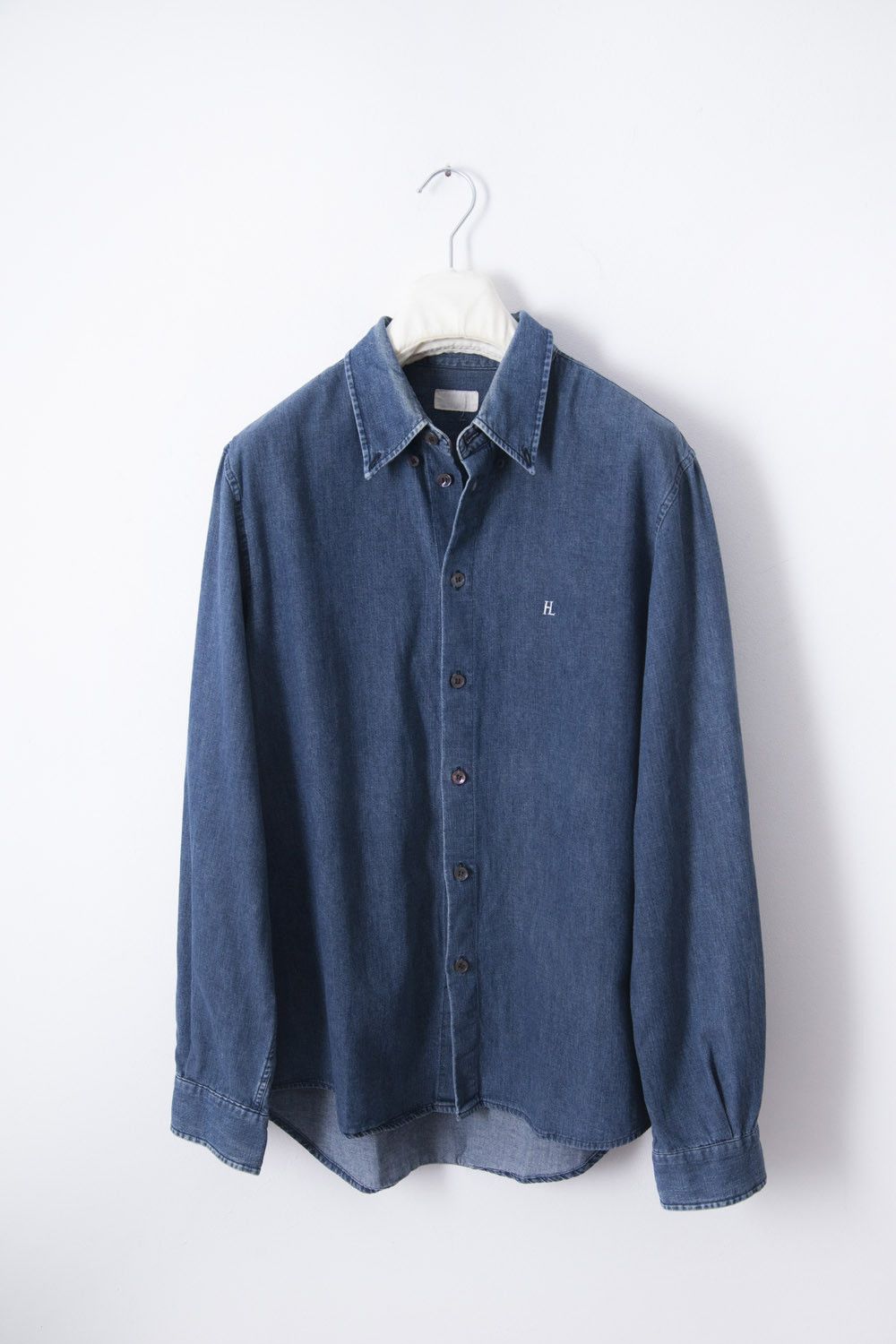 Helmut Lang 1998 embroidered HL denim shirt Size US M / EU 48-50 / 2 - 1 Thumbnail