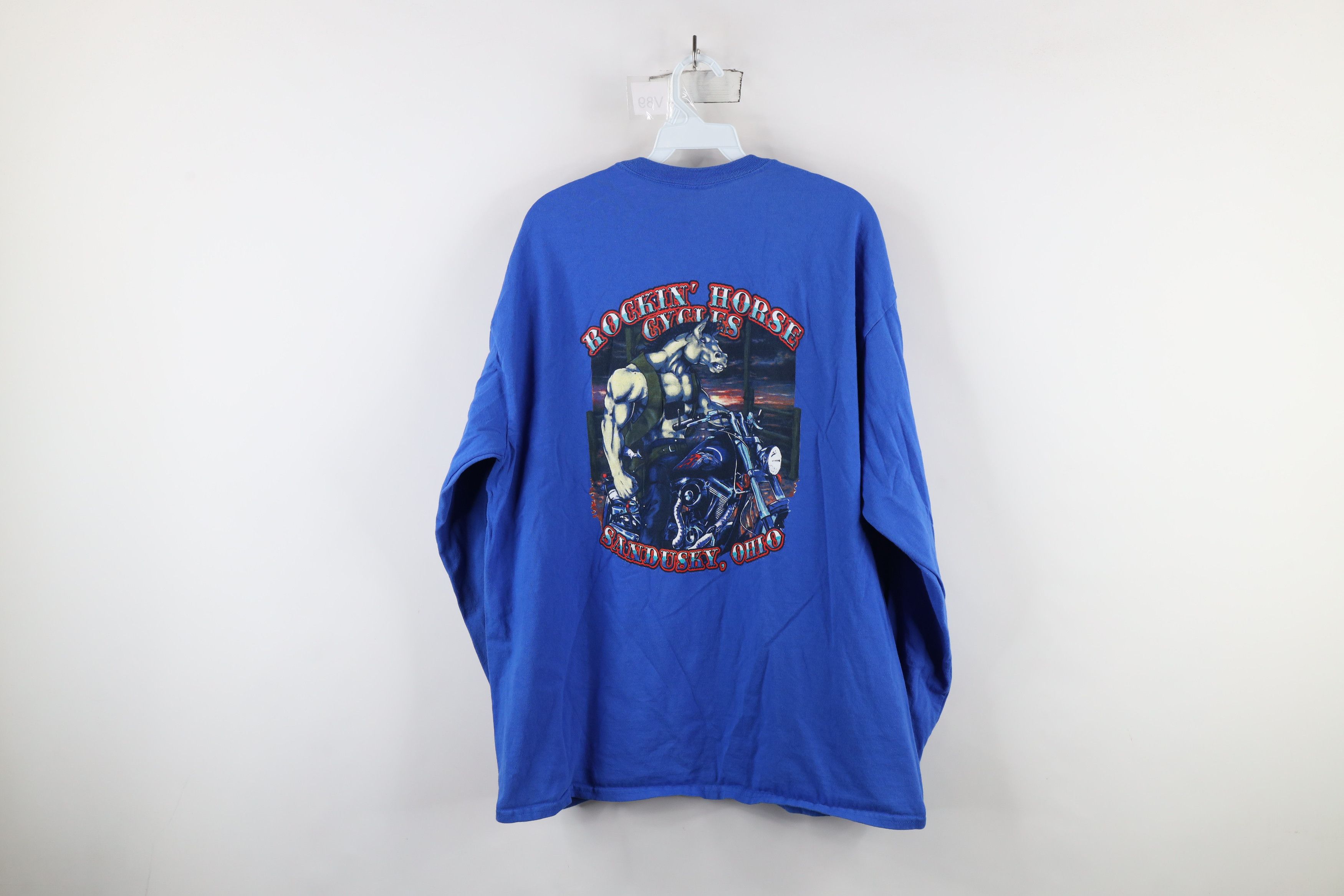 Vintage Vintage Y2K Flames Rockin Horse Cycles Long Sleeve T-Shirt Size US XL / EU 56 / 4 - 9 Thumbnail