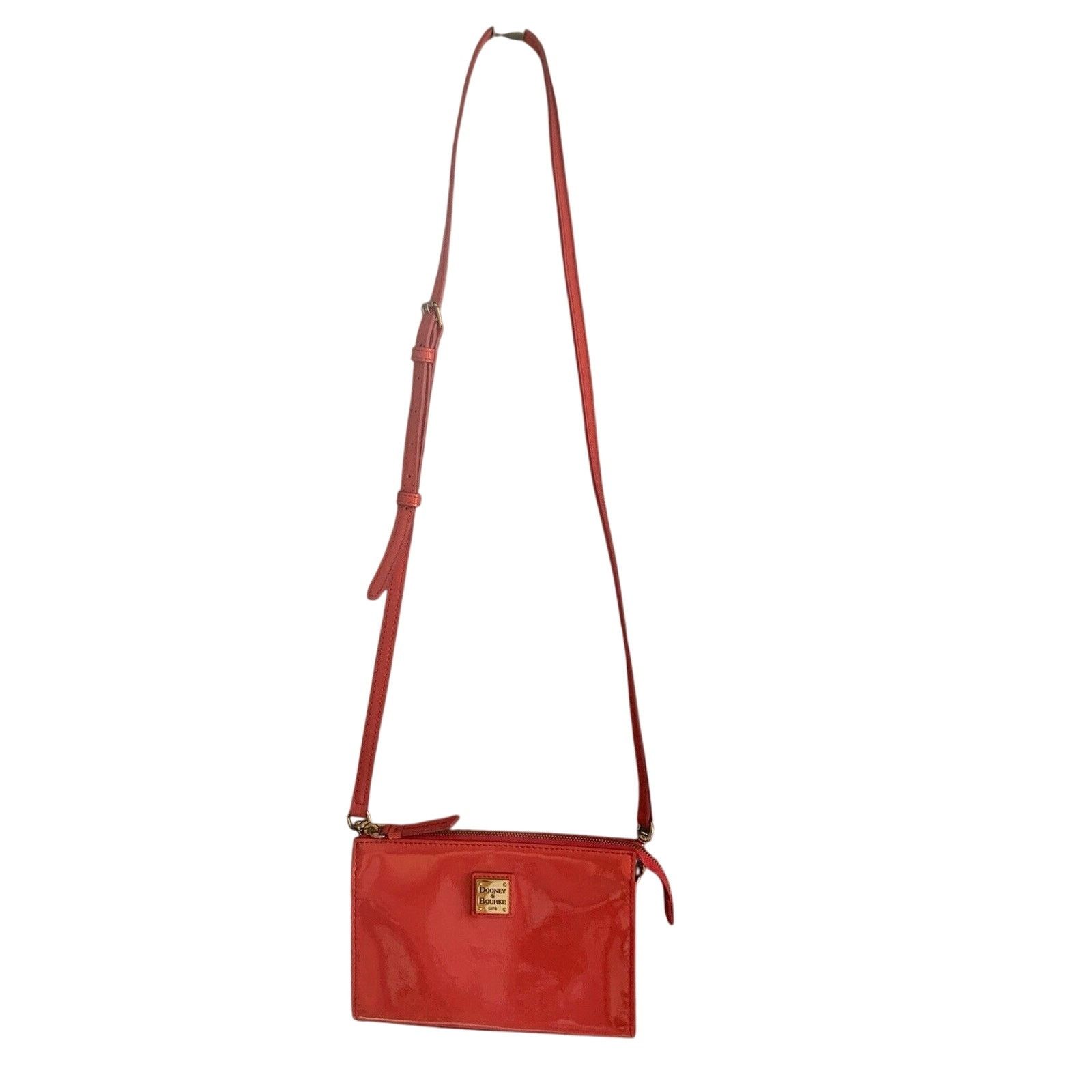 Dooney & Bourke Dooney & Bourke Patent Leather Hot Pink Janine Crossbody Size ONE SIZE - 2 Thumbnail