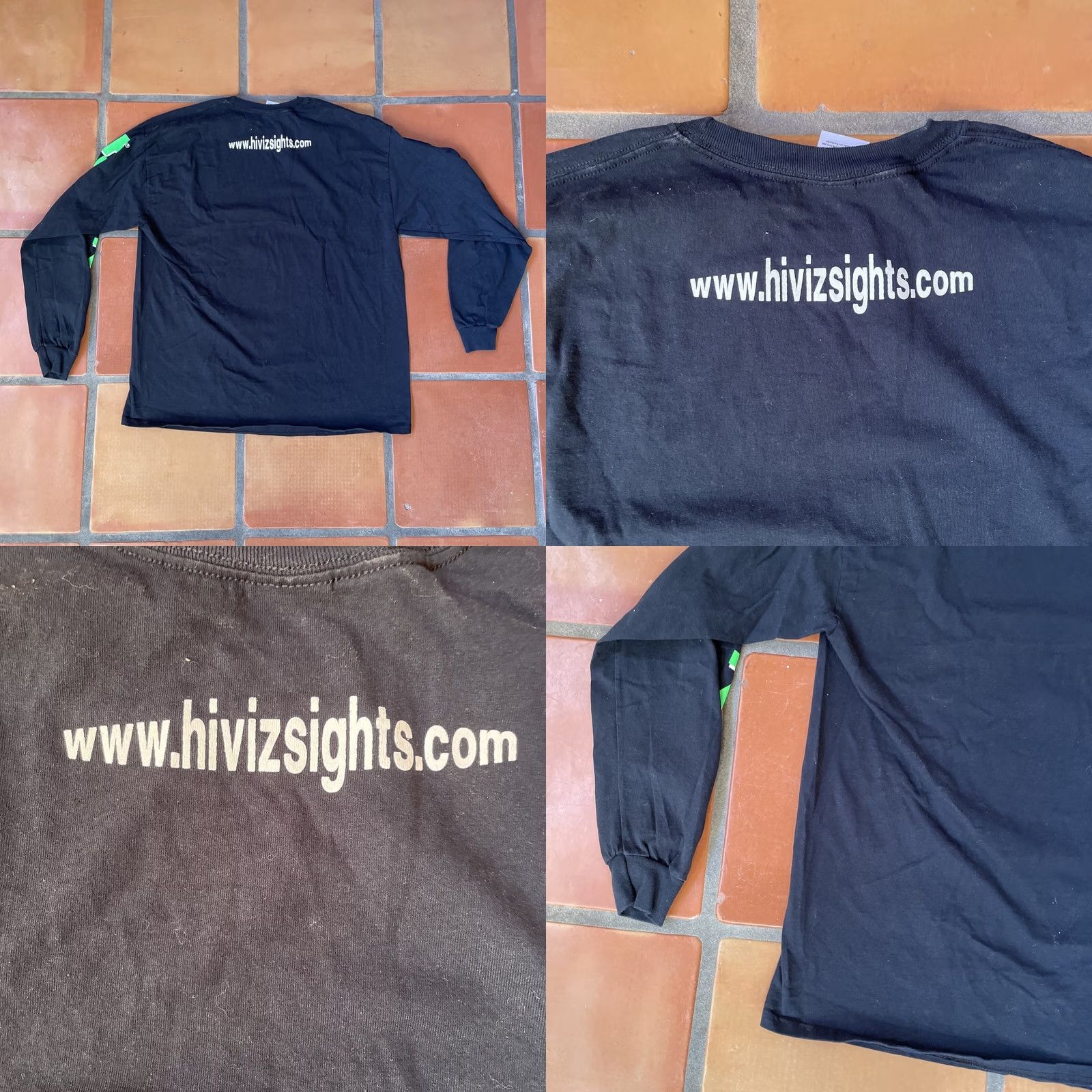 Gildan VINTAGE Gildan Ultra Cotton Black XL T-Shirt Long Sleeve HI VIZ Shooting Systems Shirt Adults XL Black 90s USA Music Hip Hop Hipster Logo Size US XL / EU 56 / 4 - 10 Thumbnail