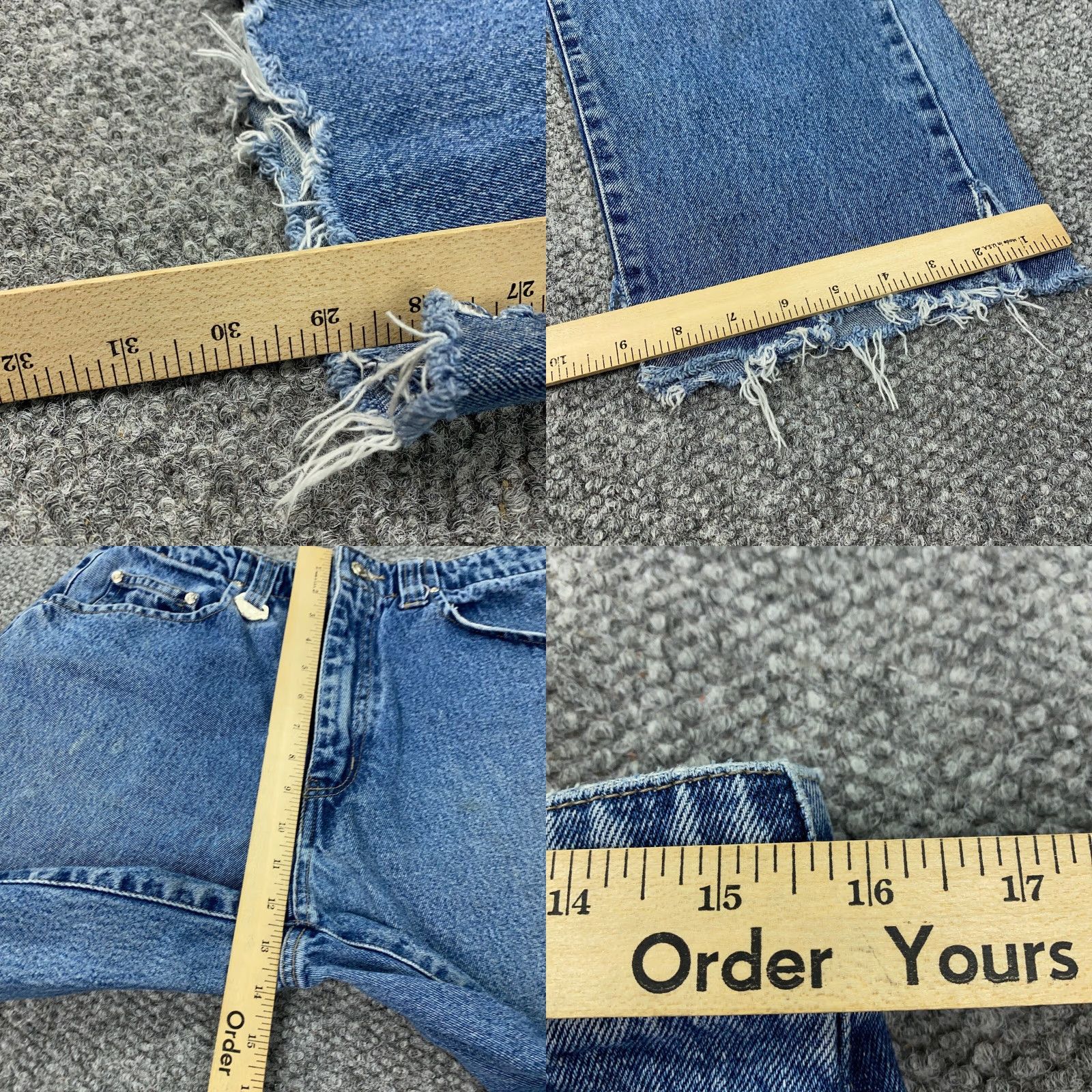 Vintage VINTAGE VIGOSS Jeans Mens 34x29 Baggy Loose Denim Blue 90s Grunge Streetwear Size US 31 - 8 Thumbnail