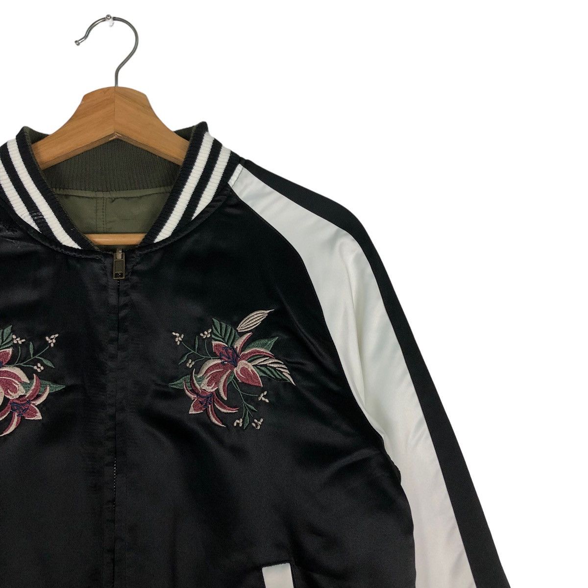 Japanese Brand 🔥Vtg Reversible Satin Bomber Jacket Sukajan Ingni Issey Size US S / EU 44-46 / 1 - 17 Thumbnail