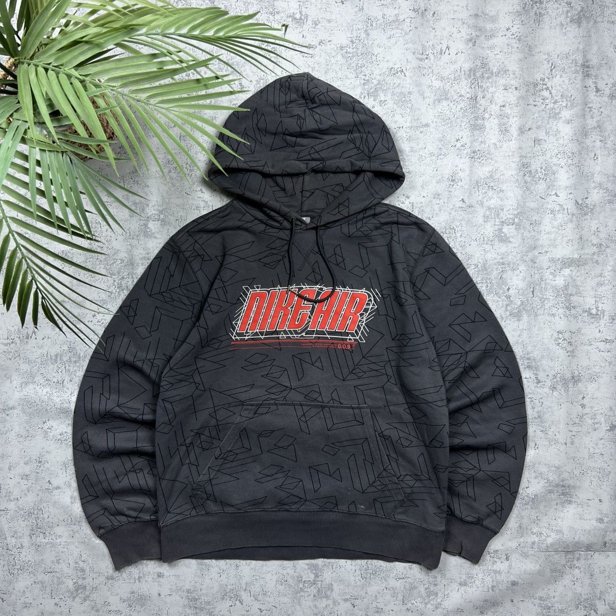 Nike 00s NIKE AIR BIG LOGO VINTAGE Y2K OVERSIZED PULLOVER HOODIE Size US M / EU 48-50 / 2 - 1 Thumbnail