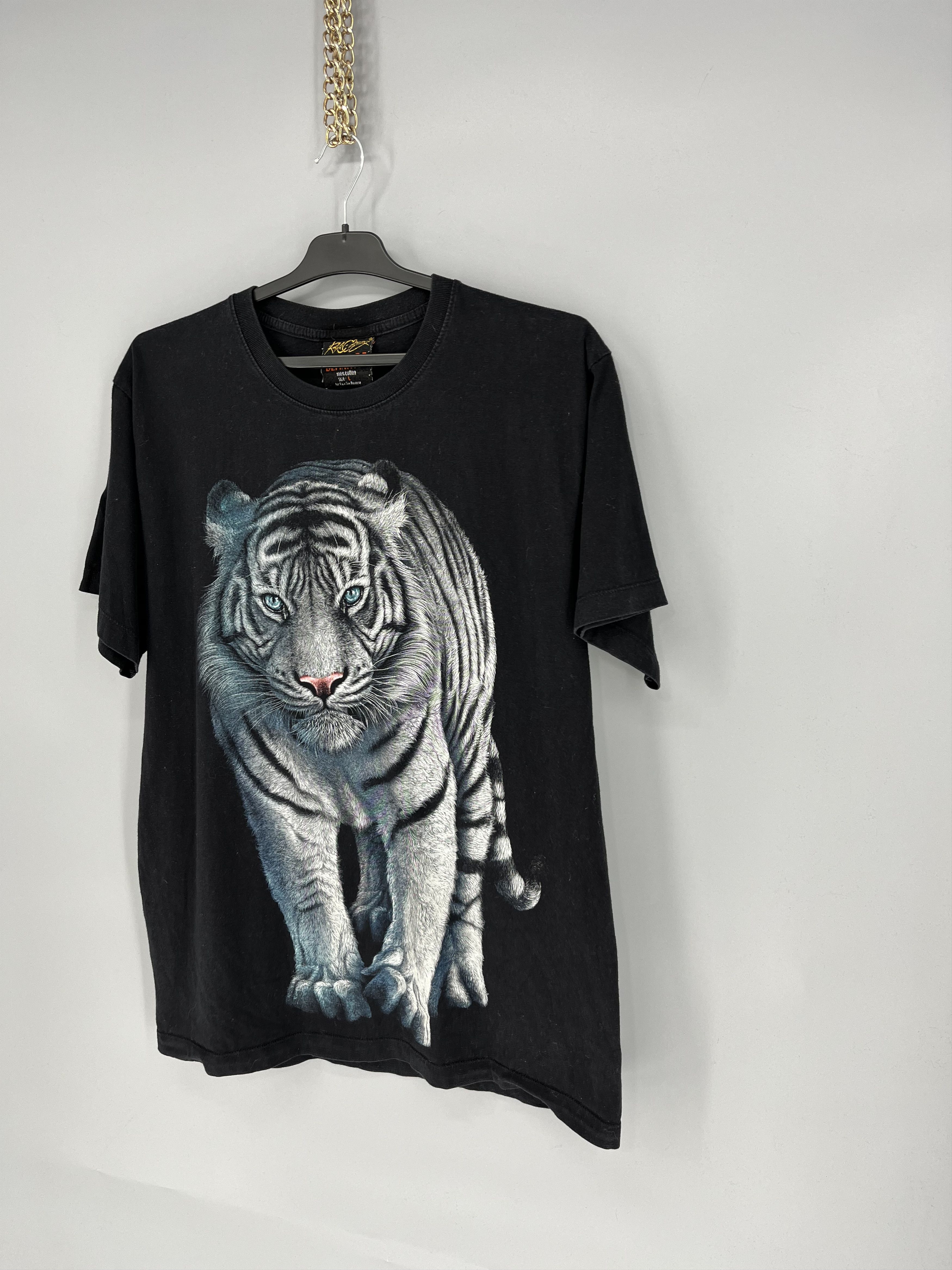 Vintage Vintage Y2K 90s Northern TigerFace Boxy Graphic Tee Size US L / EU 52-54 / 3 - 3 Thumbnail