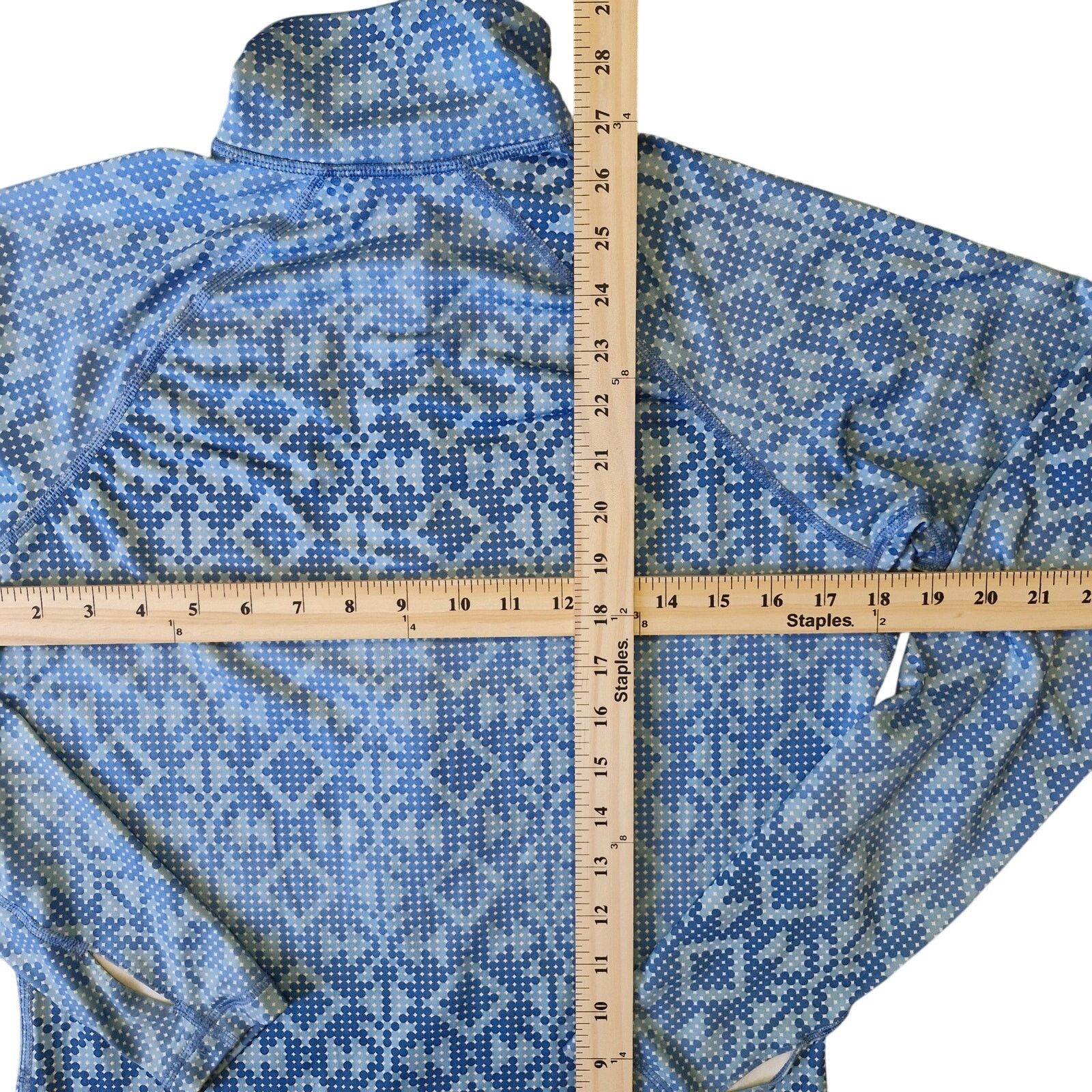 Nike Nike Golf Jacket Half Zip Turquoise Diamond Print Women L Size L / US 10 / IT 46 - 6 Thumbnail