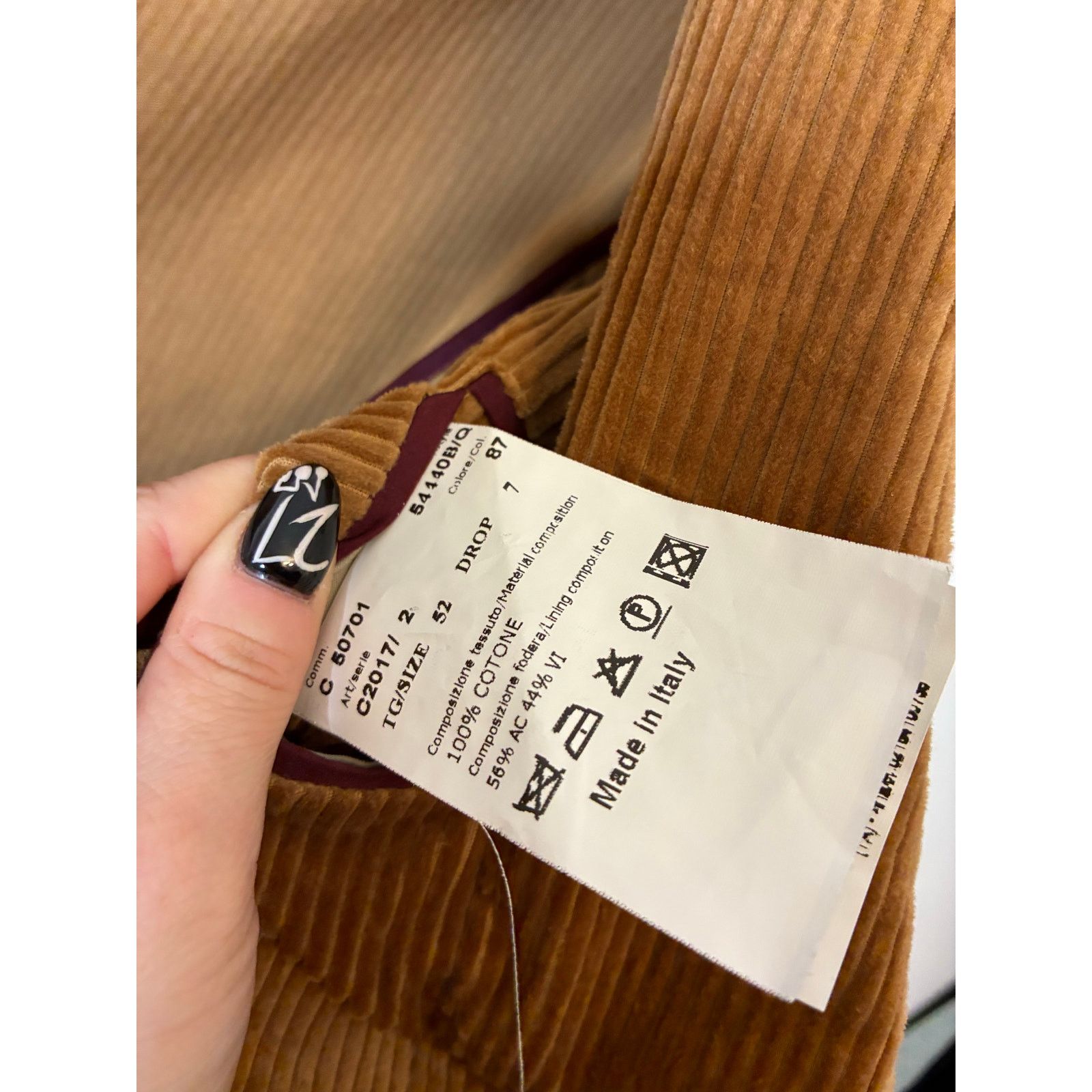 Angelo Nardelli Mint Angelo Nardelli 1951 Cotton Corduroy Blazer 52 Size 52R - 4 Thumbnail