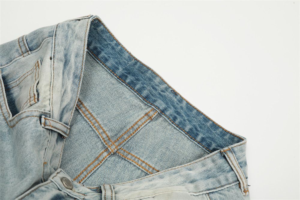 Japanese Brand Men's trendy high street washed loose distressed jeans Size US 32 / EU 48 - 5 Thumbnail
