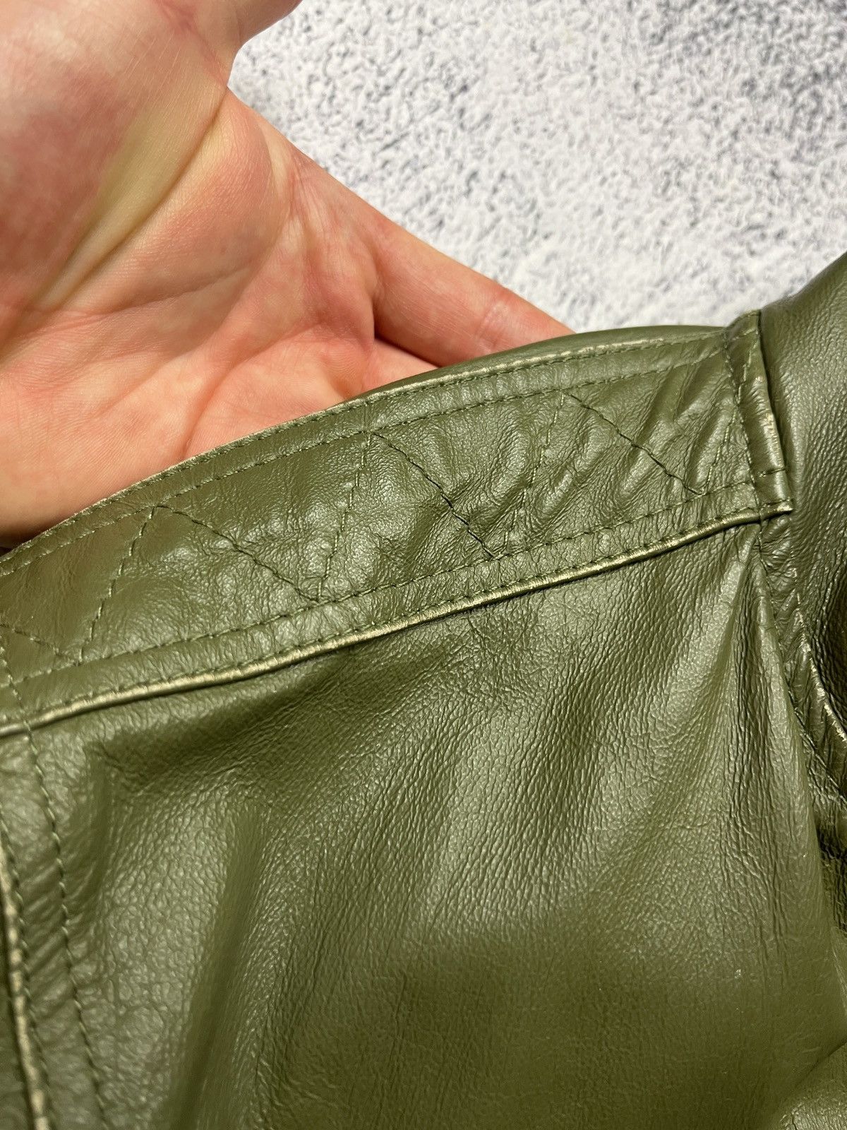 Puma Puma Green Leather Jacket Motorcycle Avant Garde Hype Rare Size US S / EU 44-46 / 1 - 7 Thumbnail