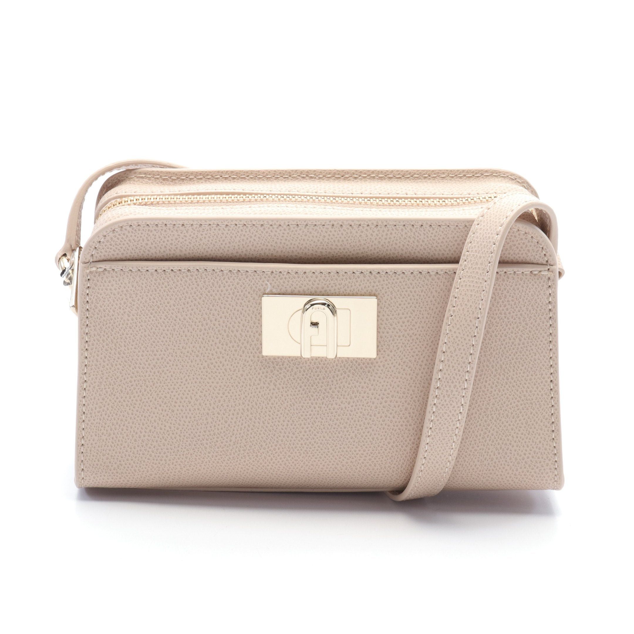 Furla Furla 1927 Mini Crossbody Shoulder Bag Leather Beige Size ONE SIZE - 1 Thumbnail