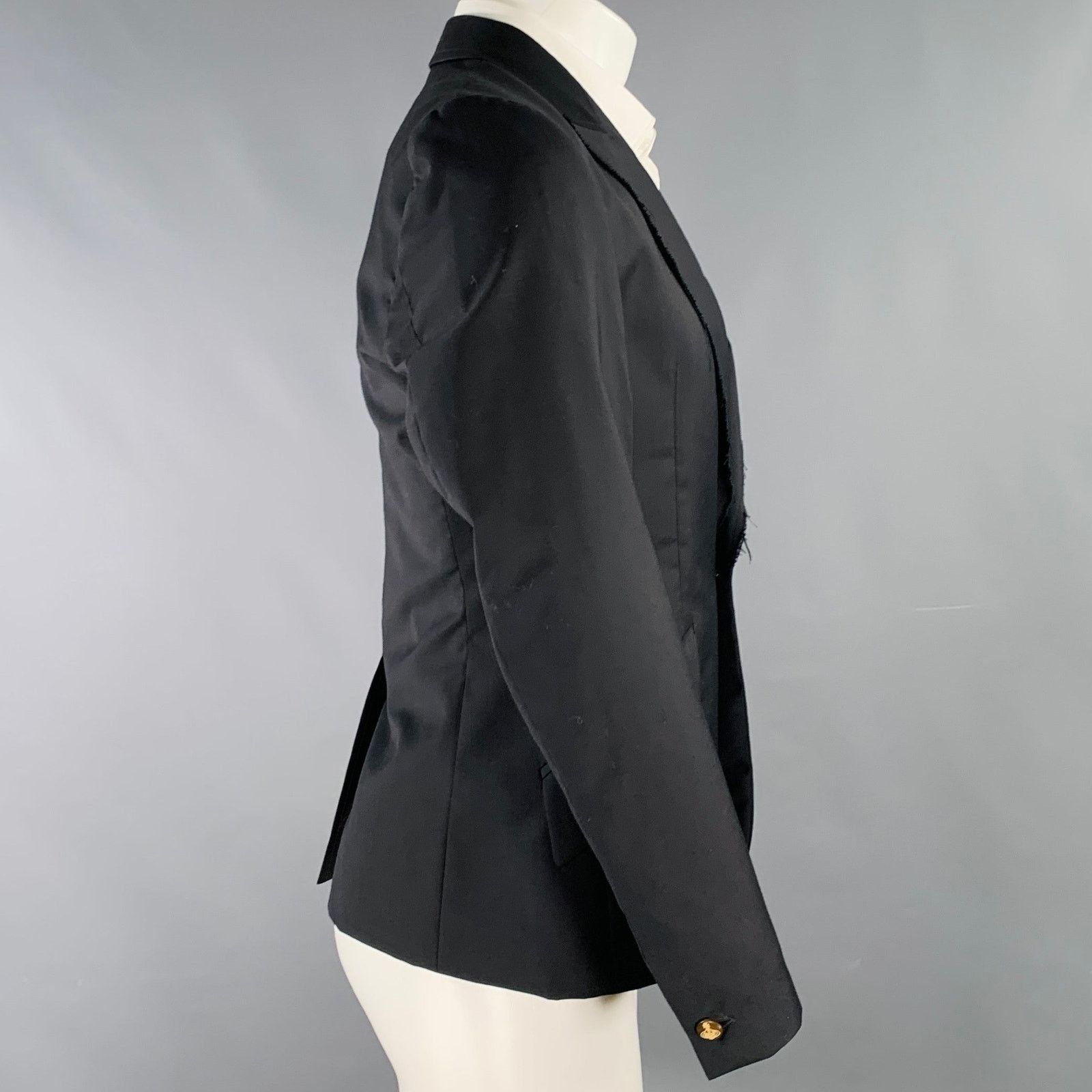 Vivienne Westwood VIVIENNE WESTWOOD Black Wool Single Breasted Sport Coat Size 36R - 4 Thumbnail