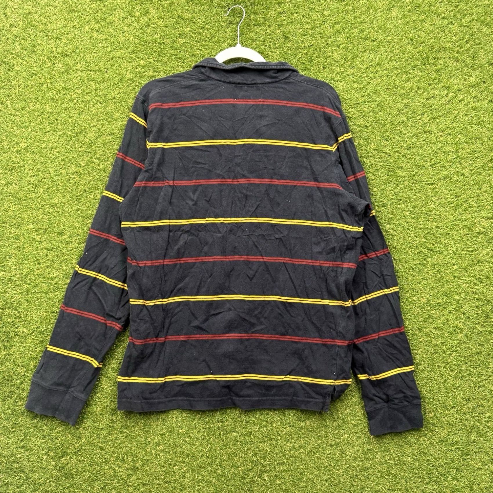 Abercrombie & Fitch Abercrombie & Fitch Rugby Polo Shirt Mens XL Striped ANF 9 Patch Pullover Blue 100% Cotton College, Preppy, Sports Mens XL Polo Size US XL / EU 56 / 4 - 2 Thumbnail