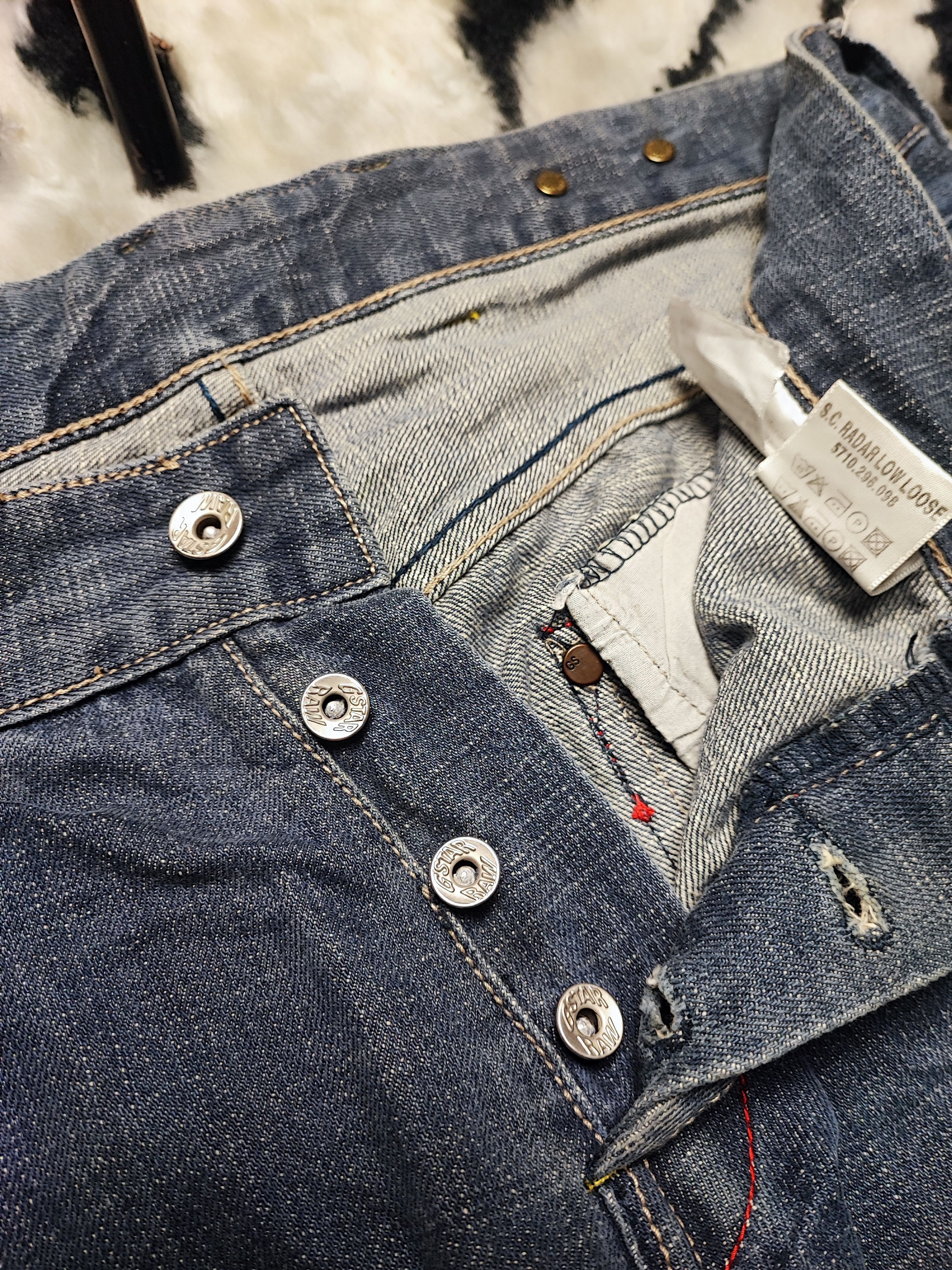 G-Star Vintage G Star Raw Radar Low Loose Fly Button Jeans 36x32 Size US 36 / EU 52 - 5 Thumbnail