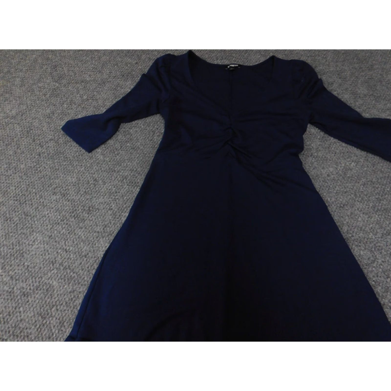 Express Express Dress Women Long A-Line Blue Medium M Rayon Stretch Casual Classic Dolman Sleeve Crew Neck Pullover Solid Size M / US 6-8 / IT 42-44 - 2 Thumbnail