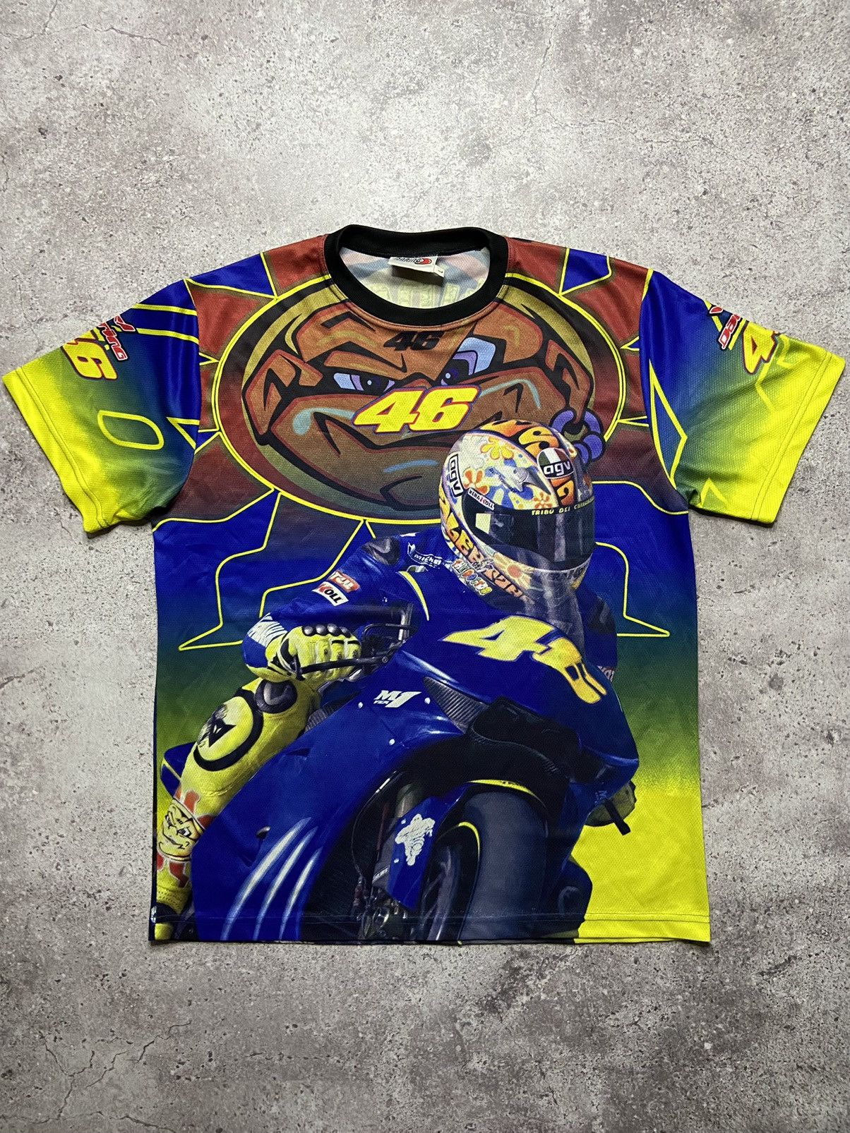 NASCAR × Vintage Valentino Rossi The Doctor Vintage 90s Hype Jersey Shirt Size US L / EU 52-54 / 3 - 1 Thumbnail