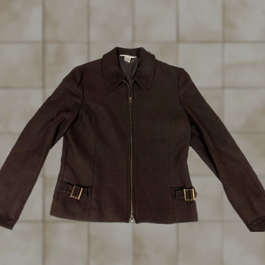 Preston & York Preston & York Womens Jacket Brown Full Zip Buckle Mid-Length Size M / US 6-8 / IT 42-44 - 1 Thumbnail