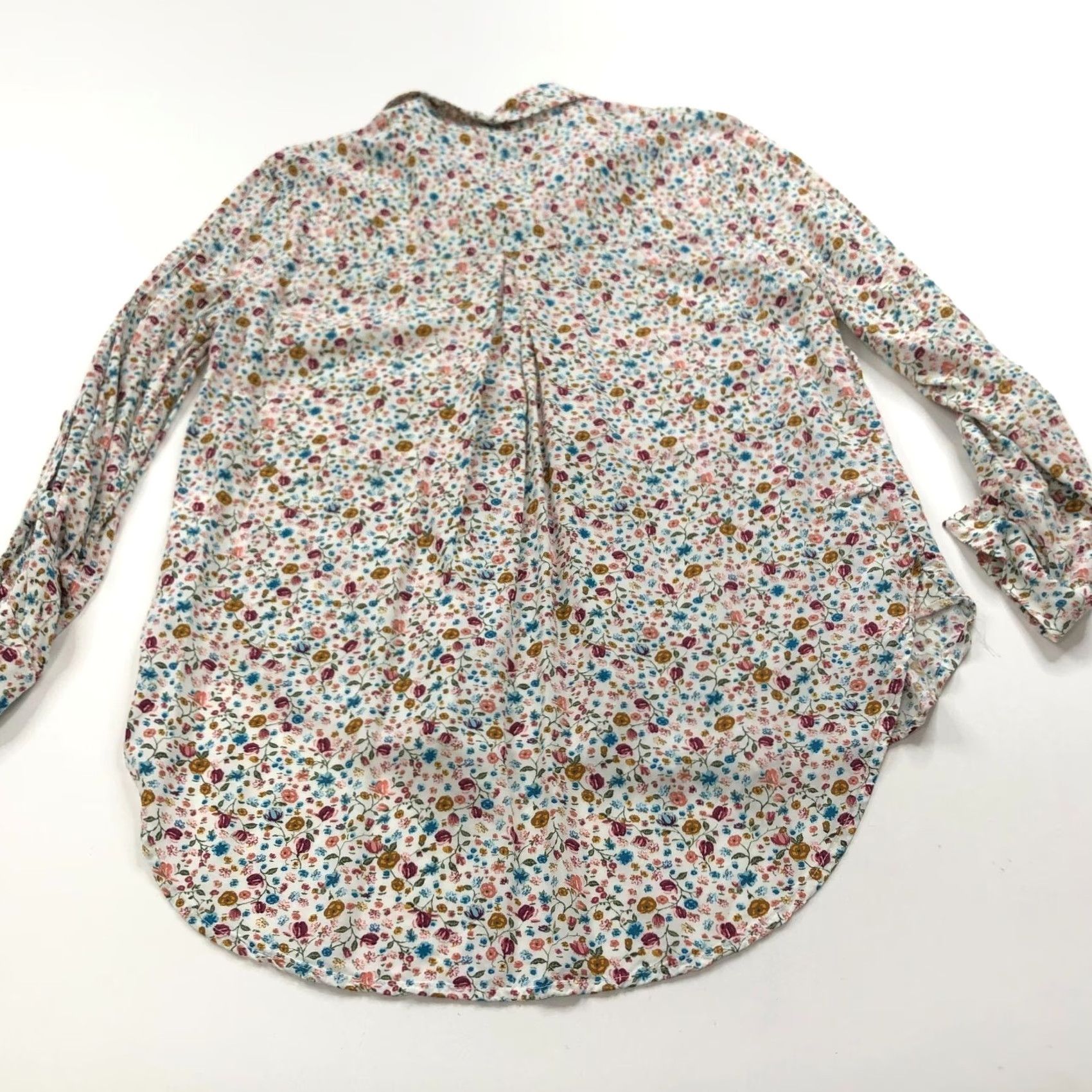 Anthropologie VINTAGE Jane And Delancey Anthropologie LG All Over Print Button LS Shirt High Low Rayon Size L / US 10 / IT 46 - 7 Thumbnail