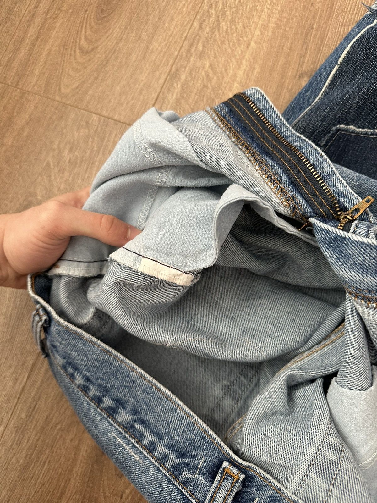 Levi's 🔥VINTAGE 90’S PATCHWORK BAGGY LEVIS JEANS BY HYGIENE DE VIE🔥 Size US 32 / EU 48 - 12 Thumbnail