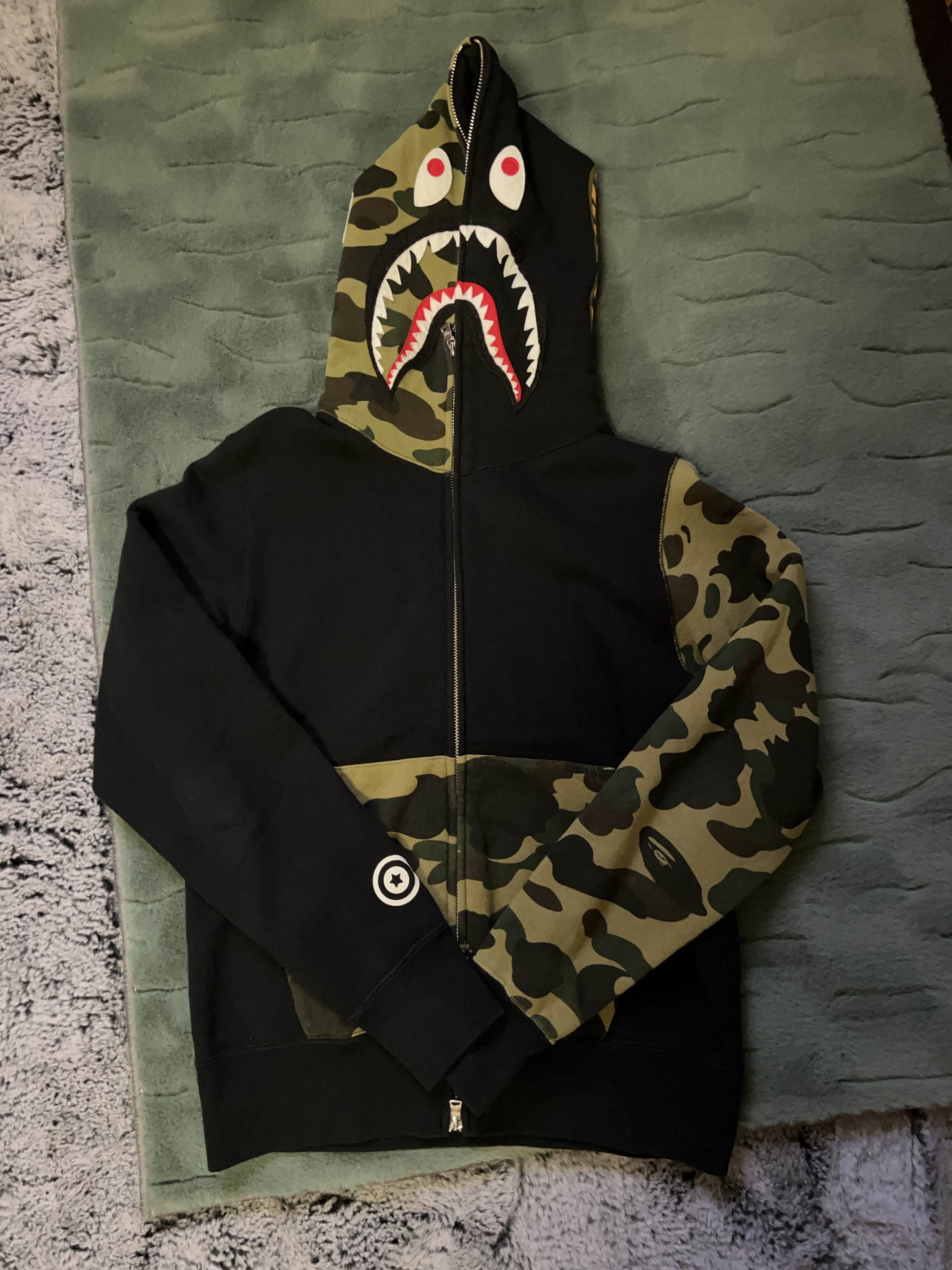 Bape A BATHING APE Camo Shark Full Zip Hoodie Size S Size US S / EU 44-46 / 1 - 1 Thumbnail