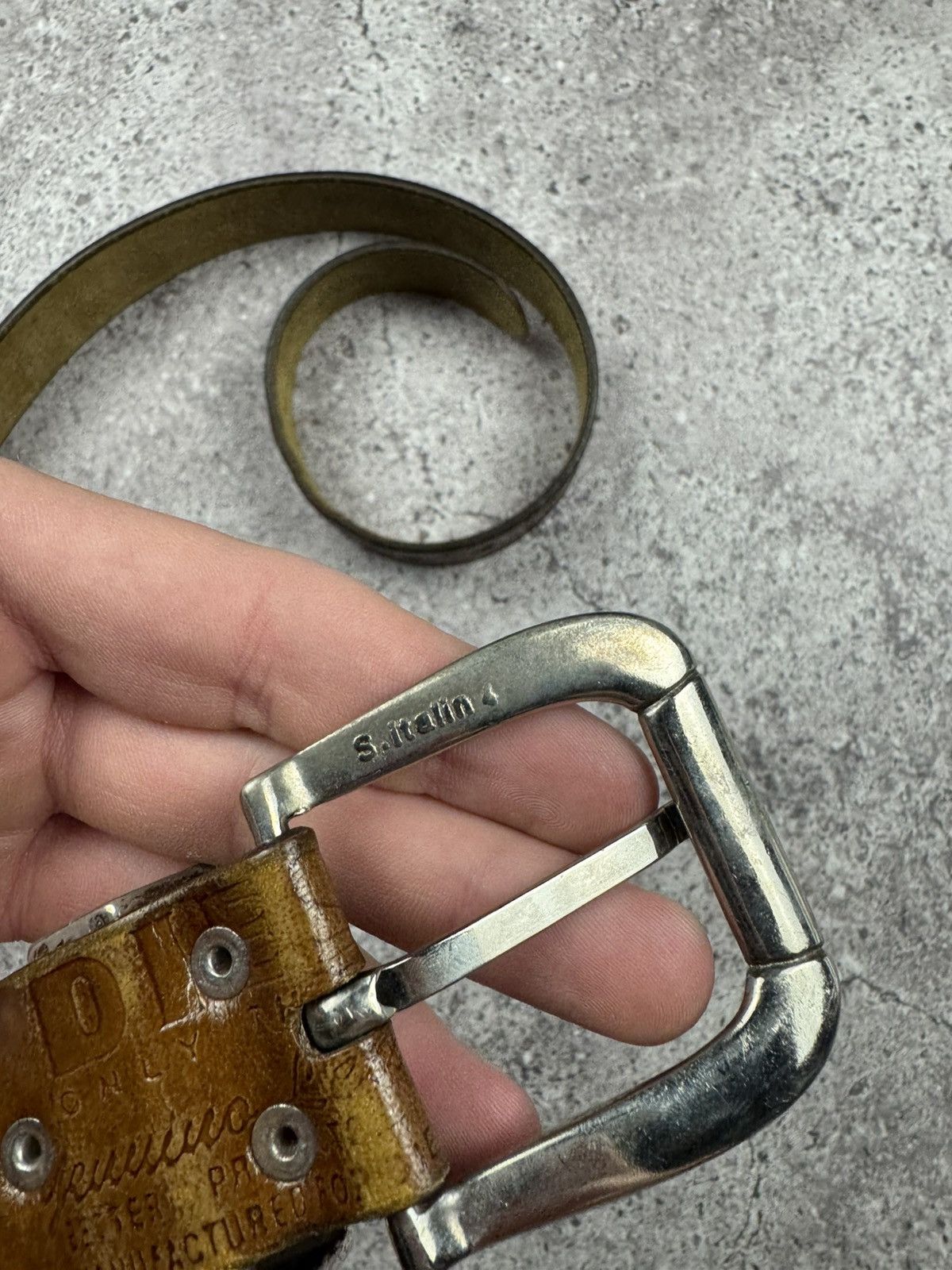Diesel Diesel Vintage Y2K Japanesse Western Leather Monogram Belt Size ONE SIZE - 12 Thumbnail