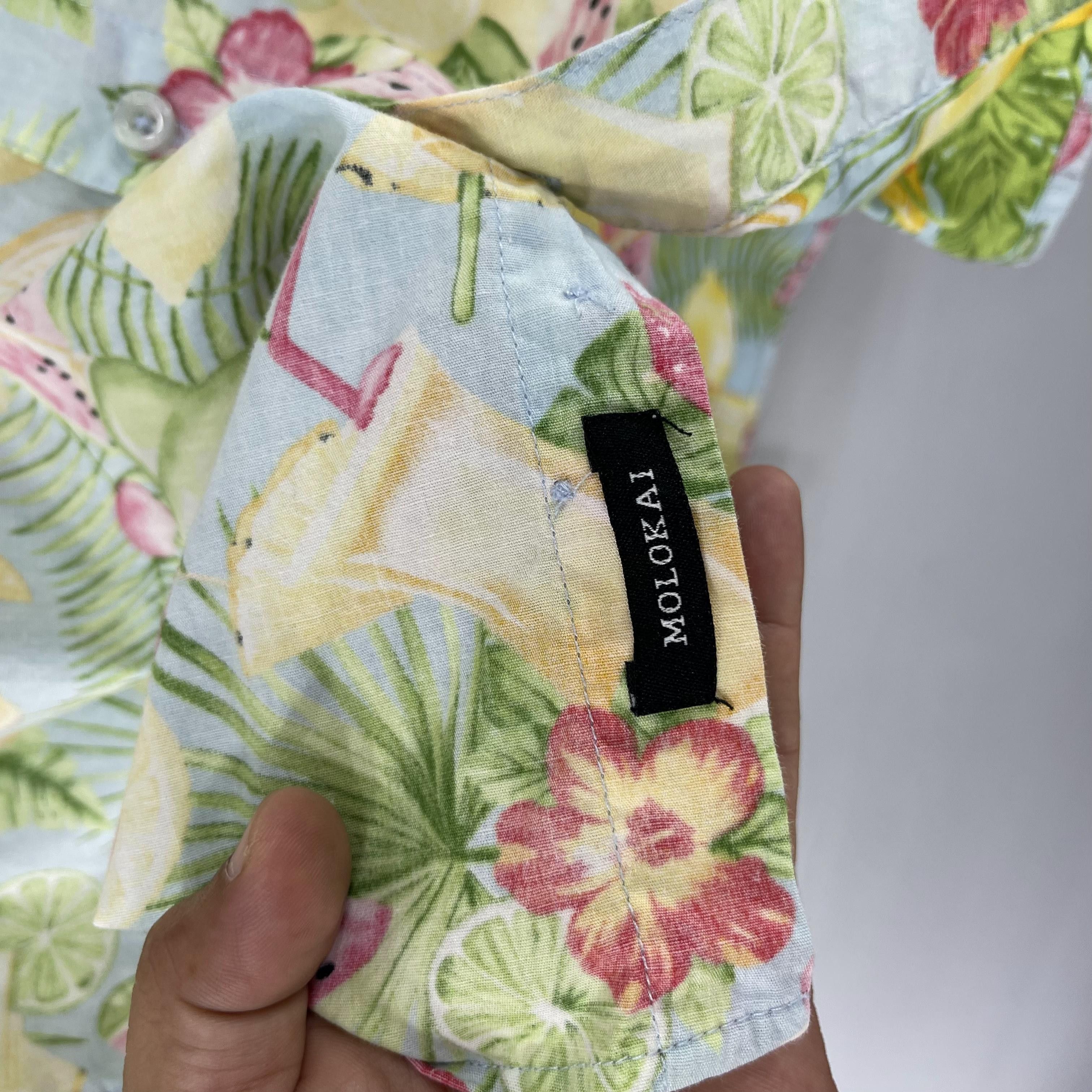 Japanese Brand Hawaiian Tropical Beach Party Motive Over Print Shirt Size US L / EU 52-54 / 3 - 7 Thumbnail