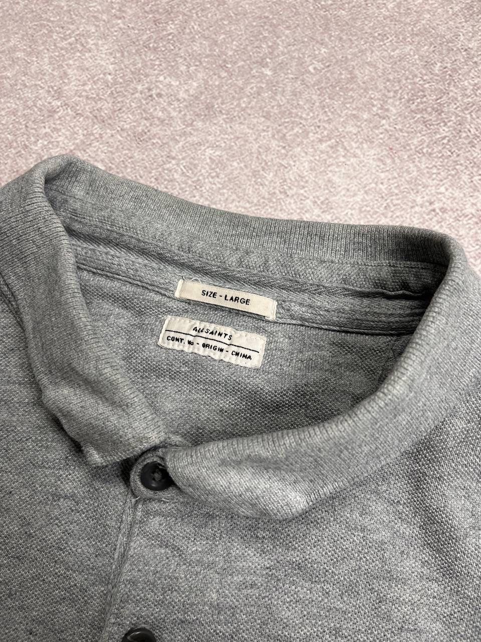 Allsaints Vintage Allsaints Grey Archival Polo Shirt L Size US L / EU 52-54 / 3 - 5 Thumbnail