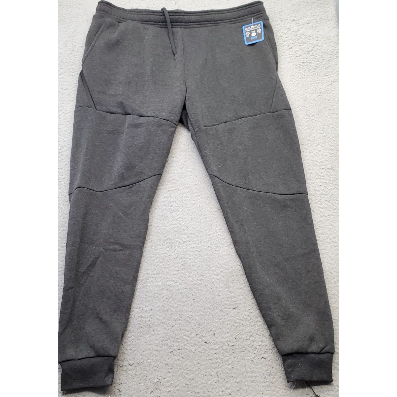 Vintage Ultra Performance Sweatpants Men 3X Charcoal Gray Tech Fleece Comfort Drawstring Regular Length Gray Sweatpants Men 3X Size US 39 - 2 Thumbnail