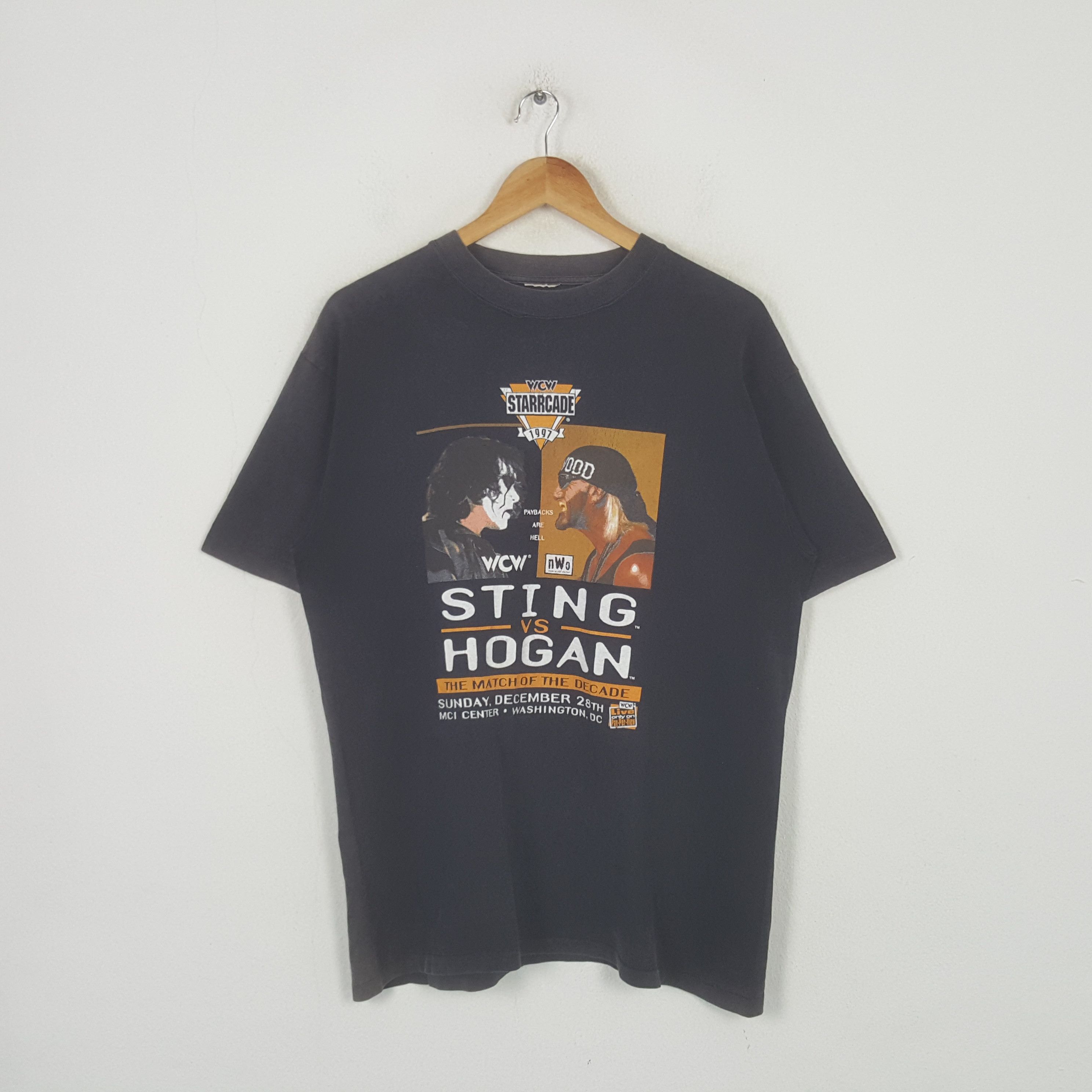 Vintage WCM Sting VS Hogan Starrcade 1997 Tshirt RR26