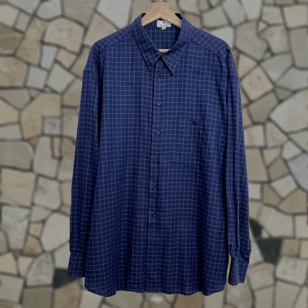 Zanella Zanella Button-Up Shirt Pocket Blue 2XL Men’s Regular Long Sleeve Button-Down Classic Size US XXL / EU 58 / 5 - 1 Thumbnail