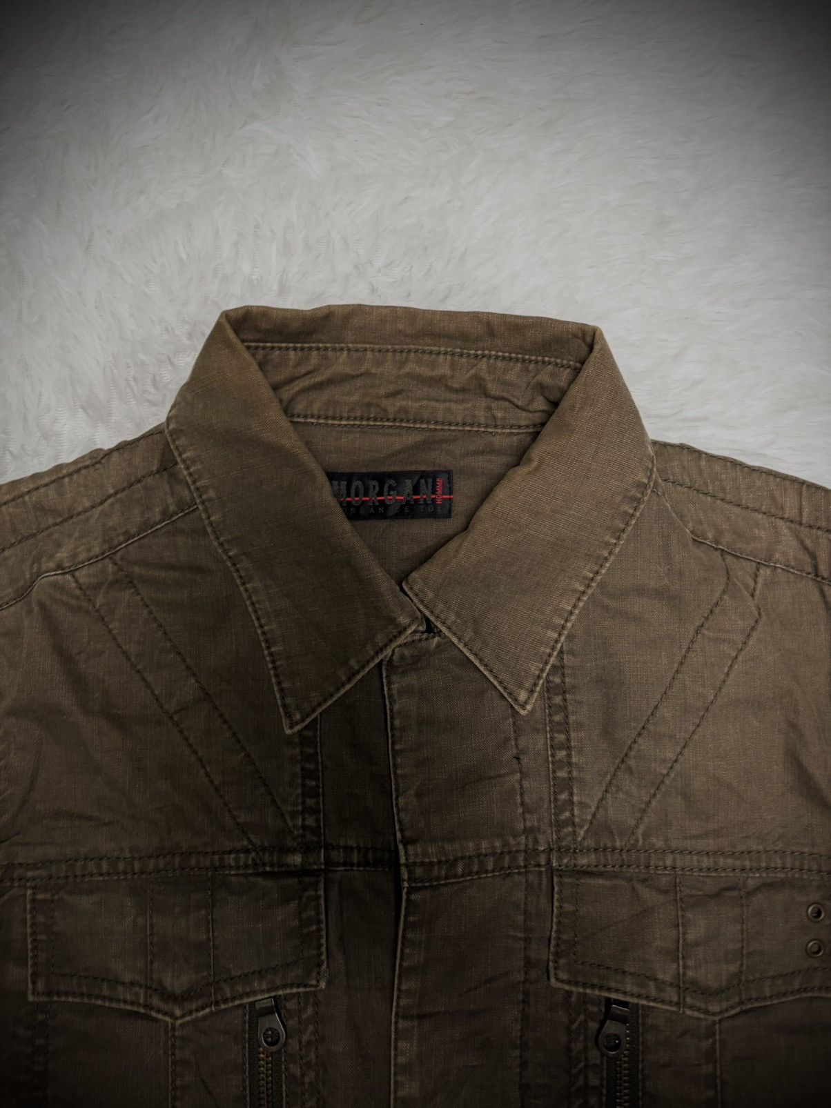Japanese Brand 2000s Japanese Brand Morgan Homme waxed denim jacket Size US L / EU 52-54 / 3 - 2 Thumbnail