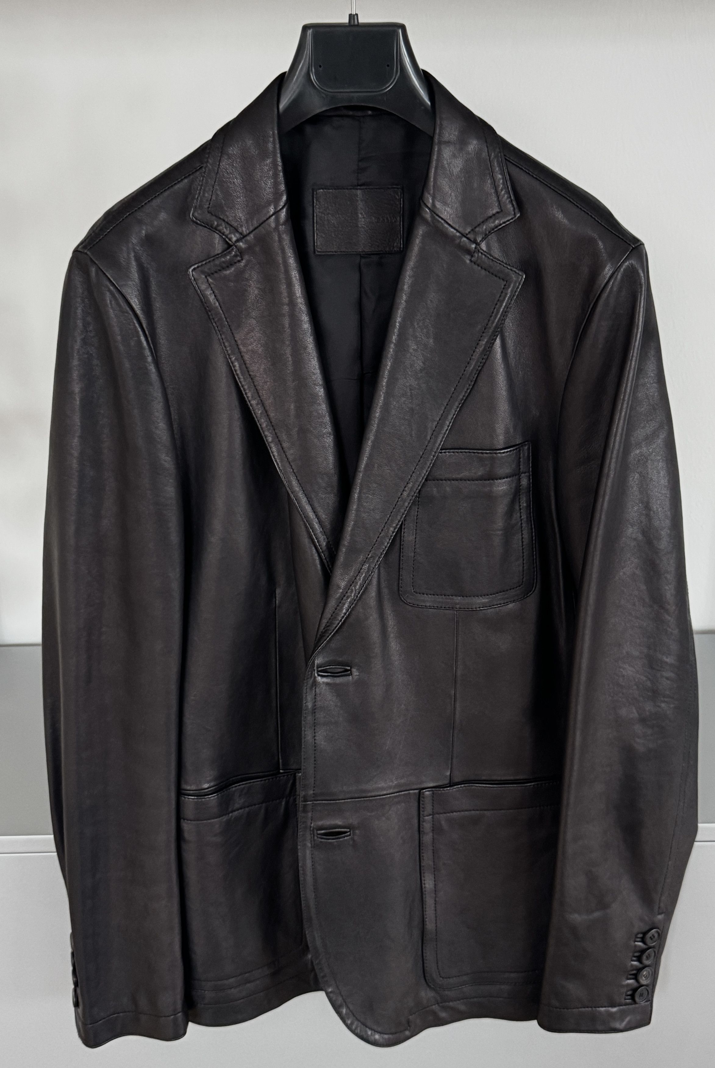 Bally BNWOT Leather SIngle Breasted Blazer Size 40R - 2 Thumbnail